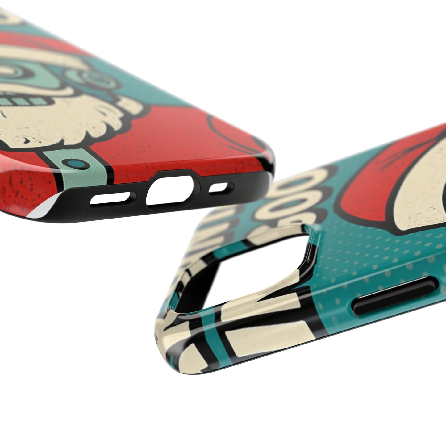 Santa Robot Phone Case - Durable Tough Design for Holidays