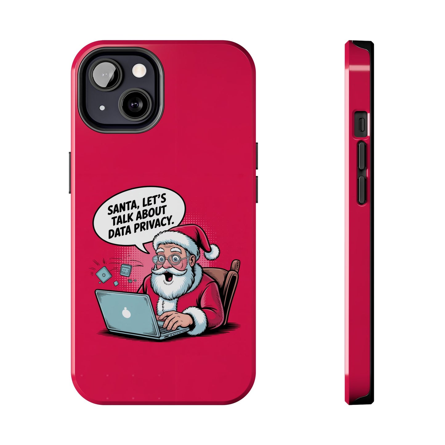 Santa Data Privacy Design Tough iPhone Case for Christmas