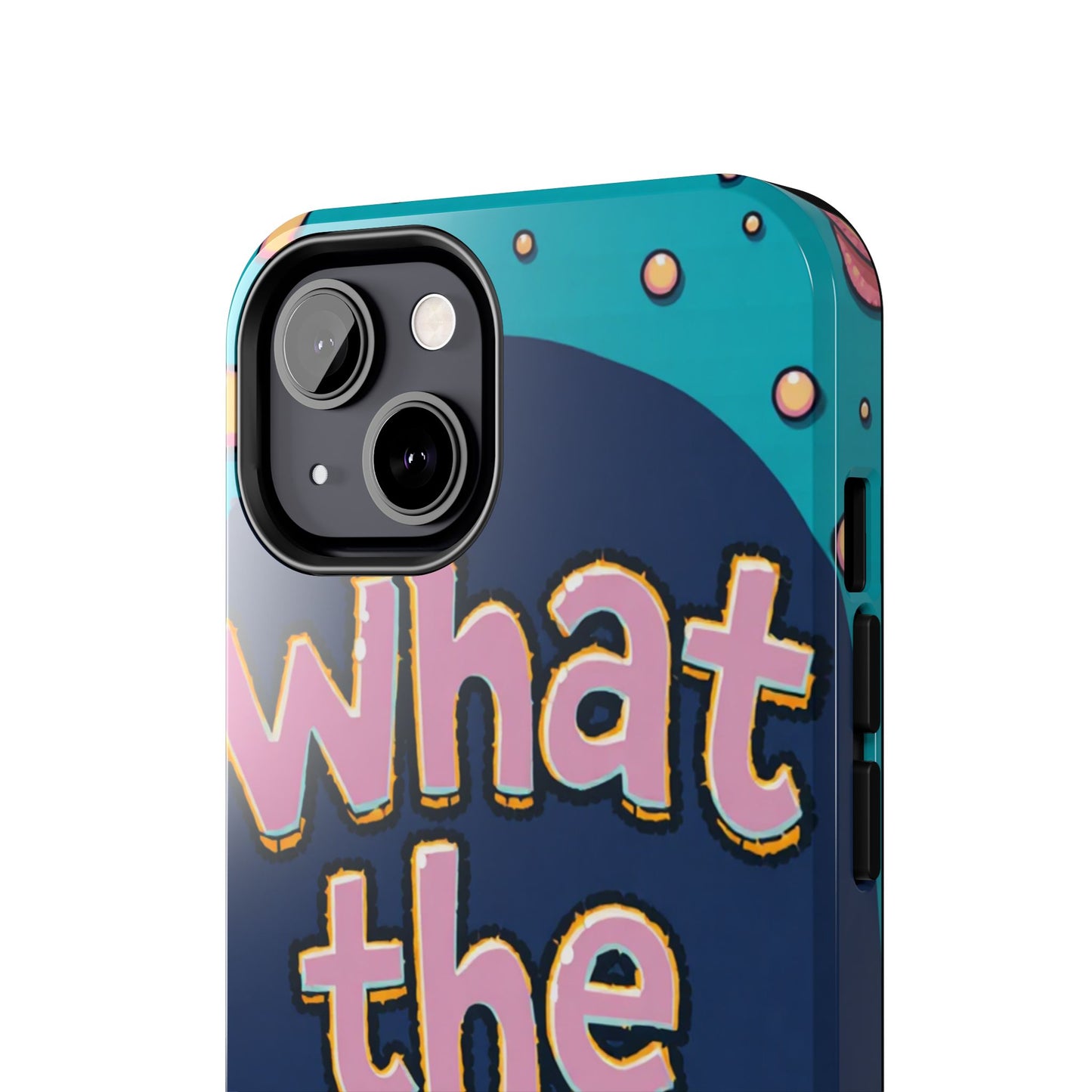 Playful Tough Phone Case - "What the Fish" Design