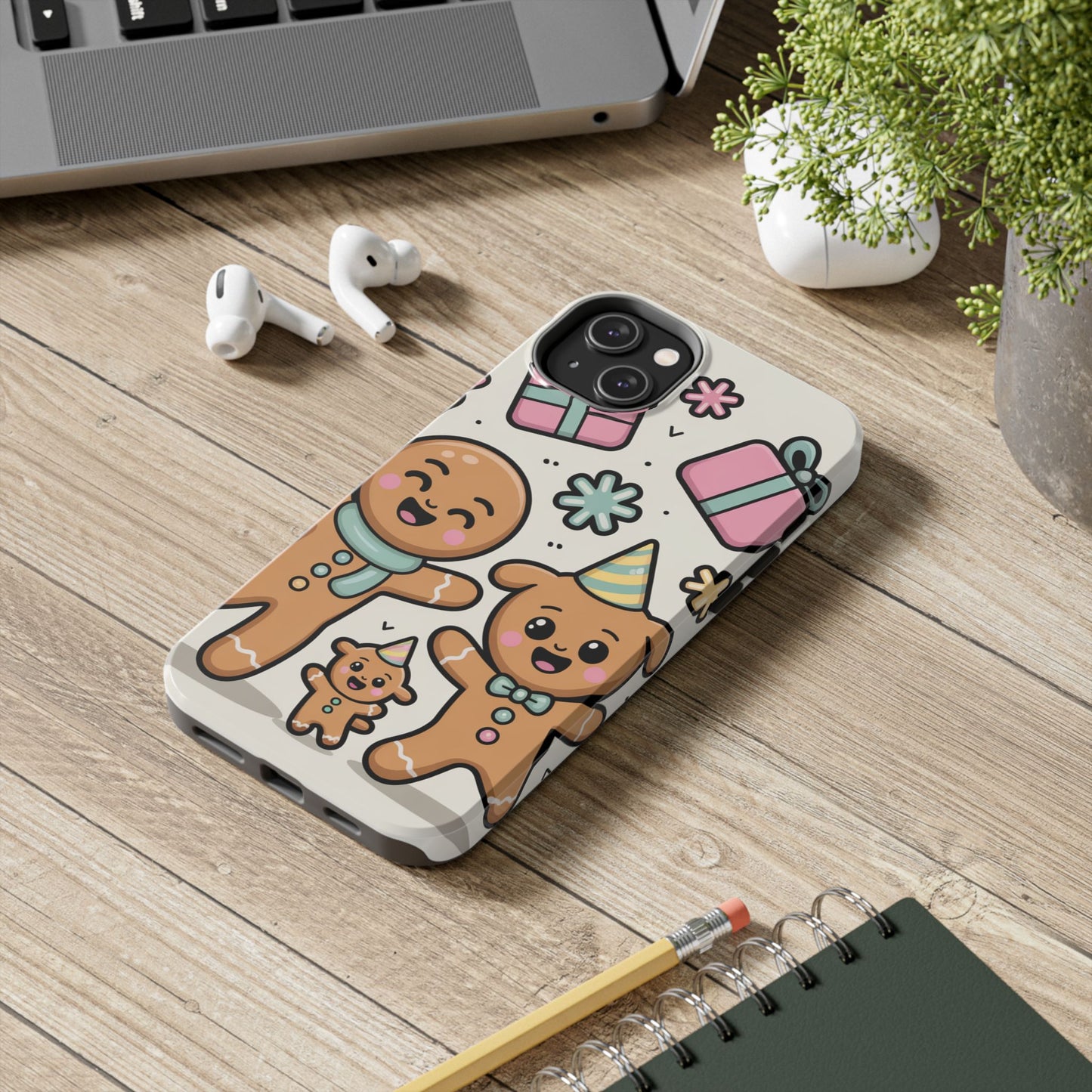 Gingerbread Family Dancing Holiday Phone Case