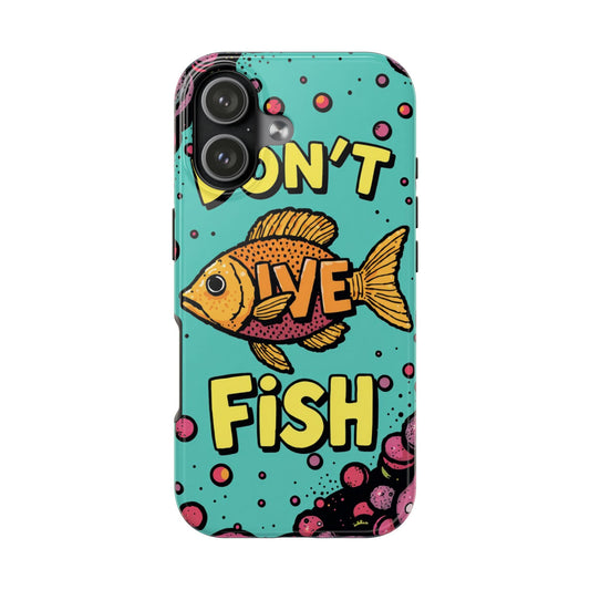 Catchy Fish-Themed Tough Phone Cases, Unique Gift for Fish Lovers, Durable Protection for Phones, Fun Aquatic Design, Ideal for Holidays