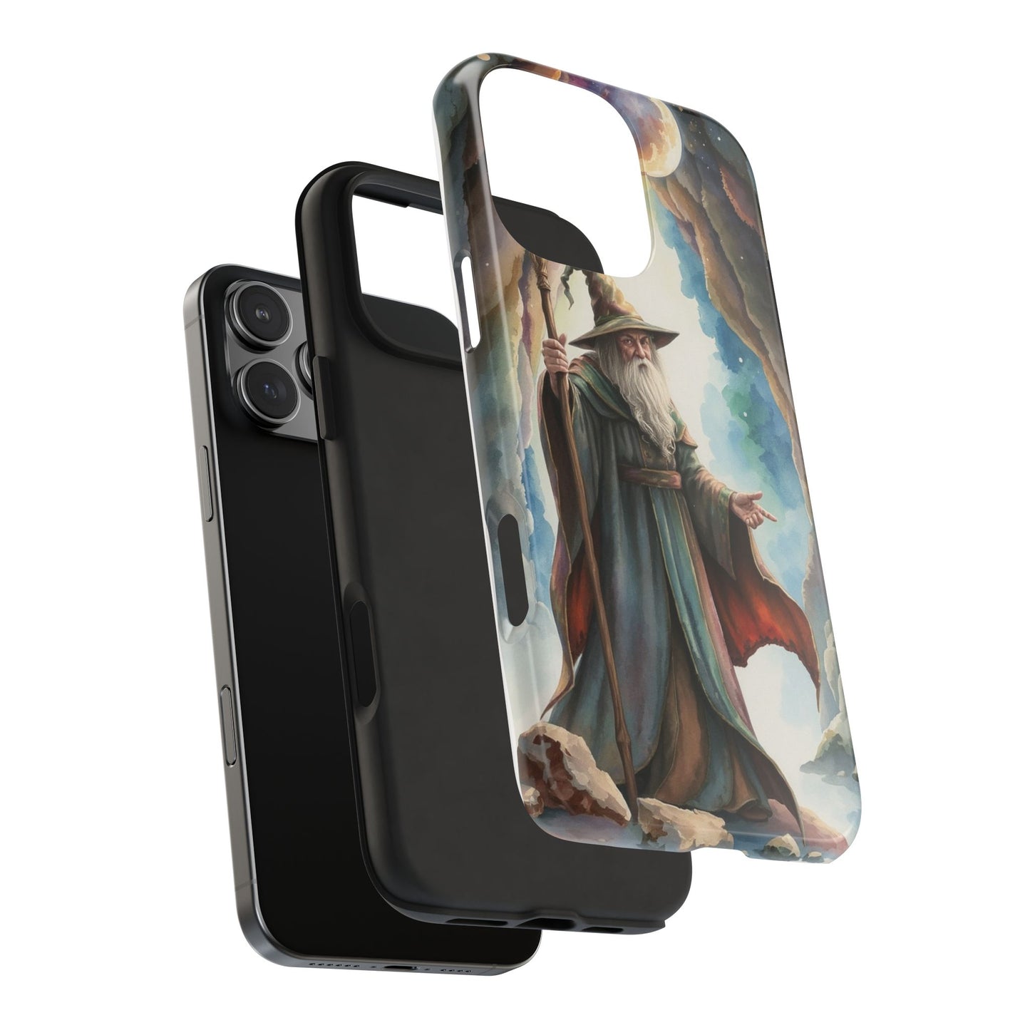 Magical Wizard Phone Case - Tough, Durable Phone Cover for Fantasy Lovers, Geek Gift, Unique Design, Celestial Phone Accessory