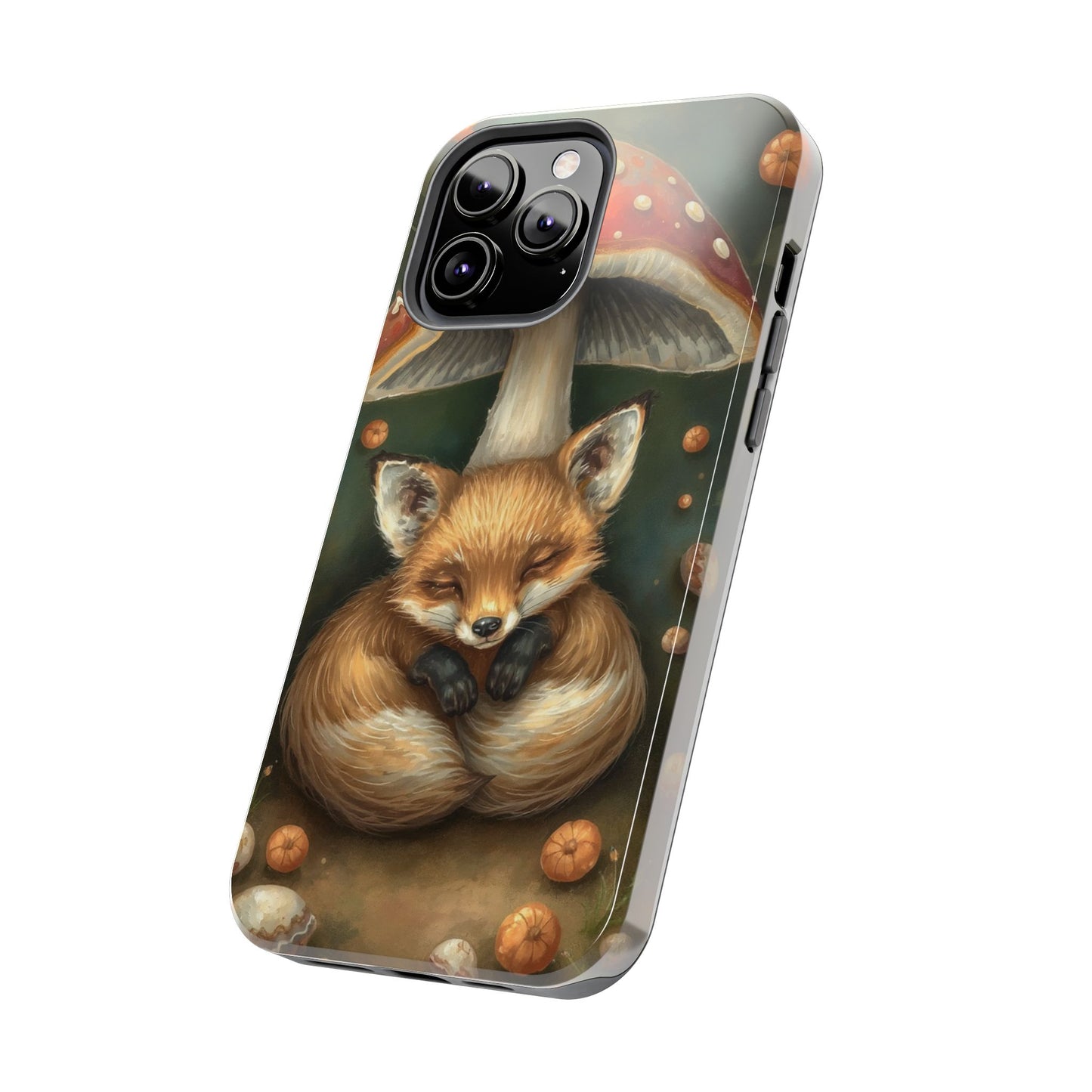 Cute Fox & Mushroom Phone Case - Tough Protective Cover