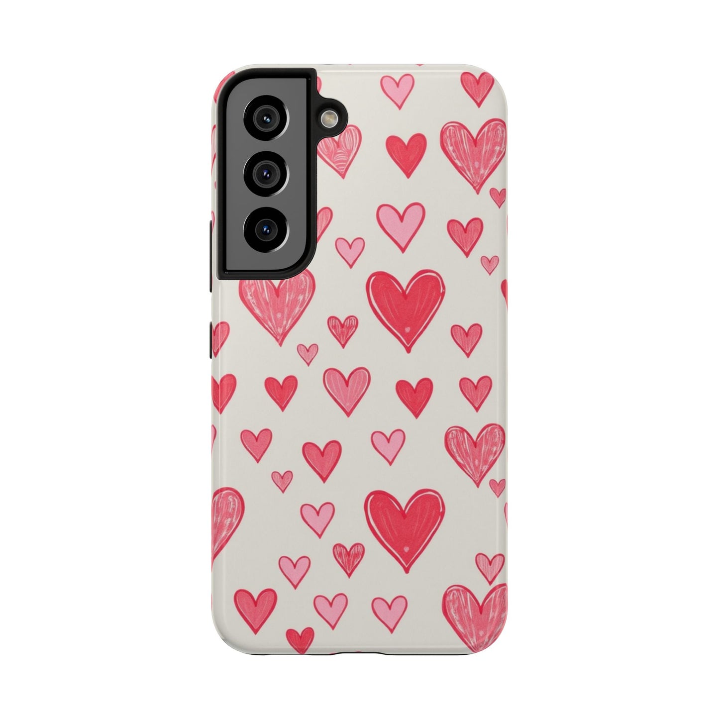 Heart Pattern Tough Phone Case - Cute and Stylish Protection