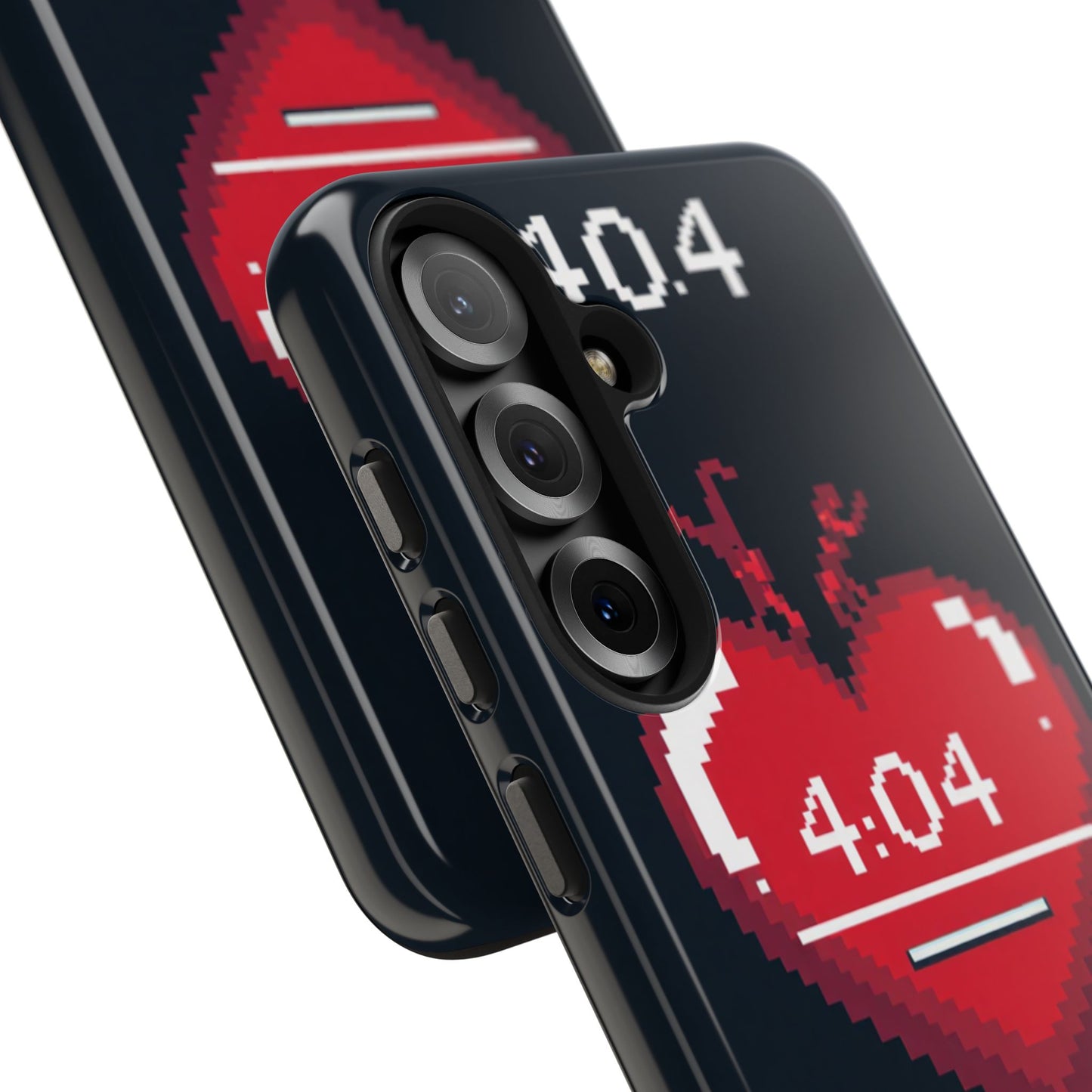 Vintage Pixel Heart Tough Phone Case - "404 Love Not Found" Design
