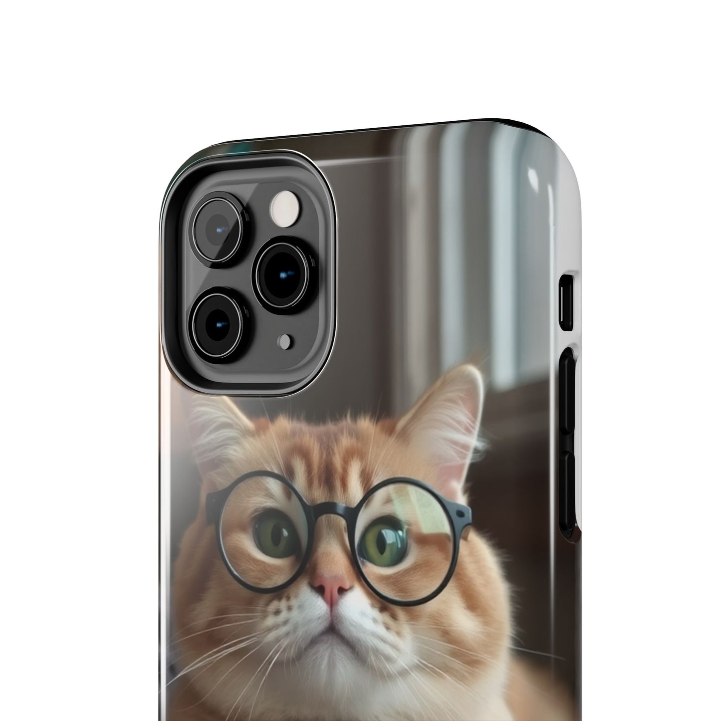 Cute Cat Glasses Tough Phone Case - Fun & Stylish Protection for Cat Lovers