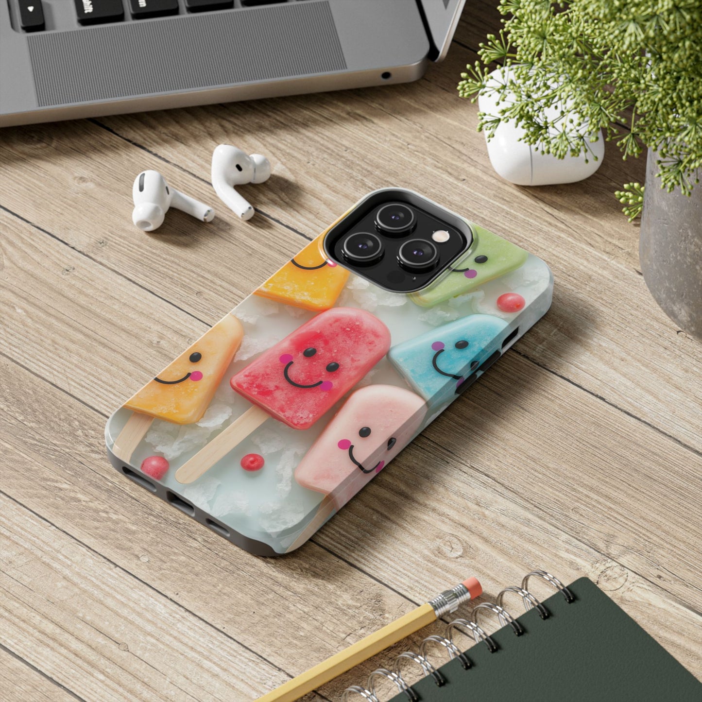 Cute Smile Popsicle Tough Phone Case - Fun Protection for Your Device