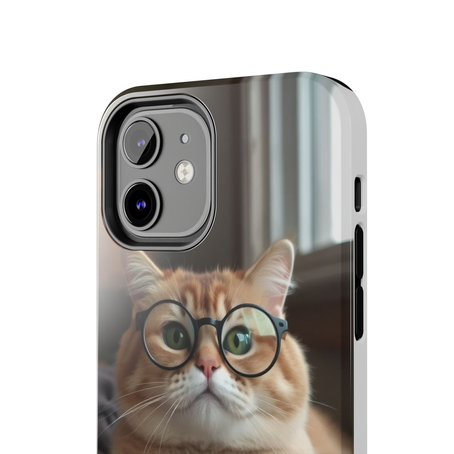 Cute Cat Glasses Tough Phone Case - Fun & Stylish Protection for Cat Lovers