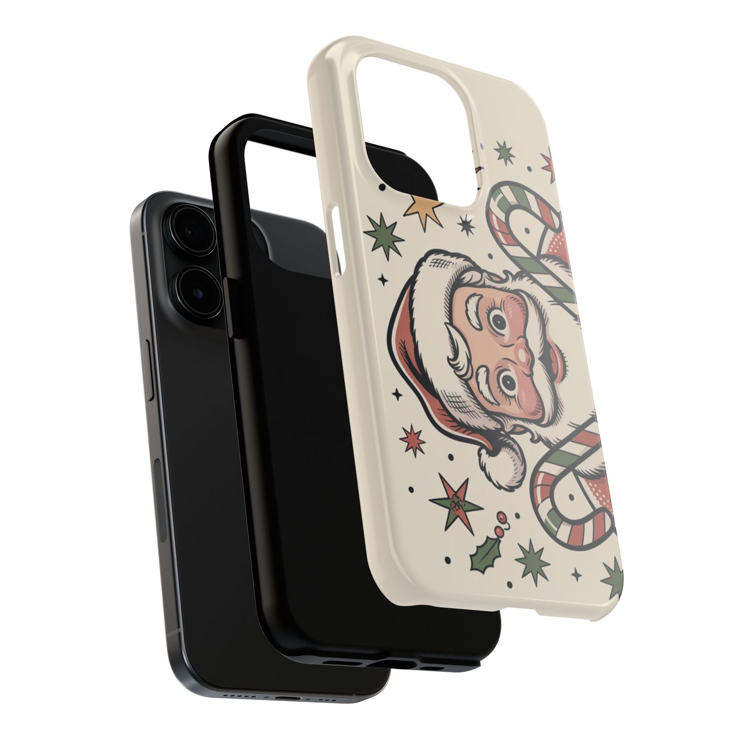 Retro Santa Tough Phone Case - Festive Holiday Design