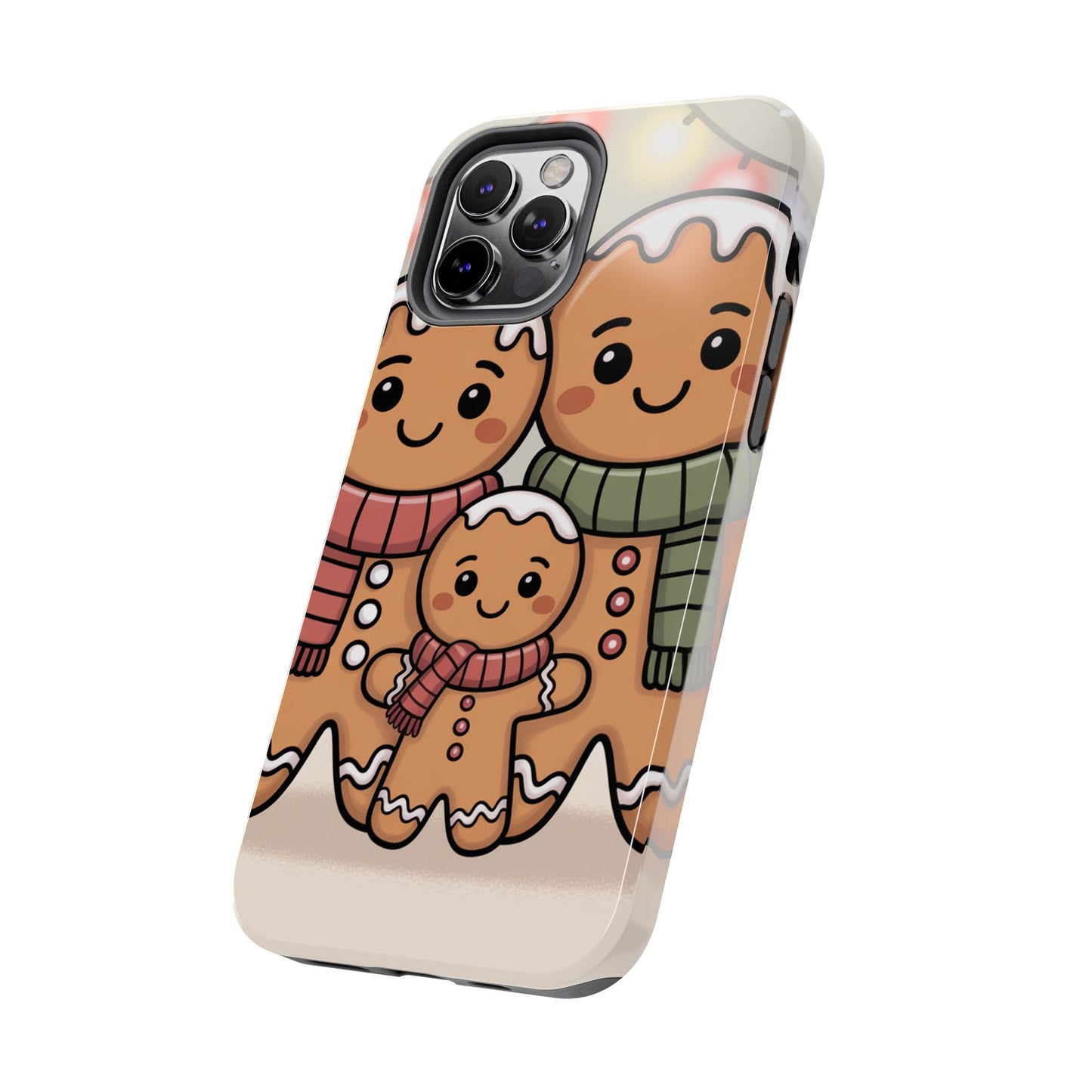 Gingerbread Cartoon Family Tough Phone Case – Festive Holiday Protection