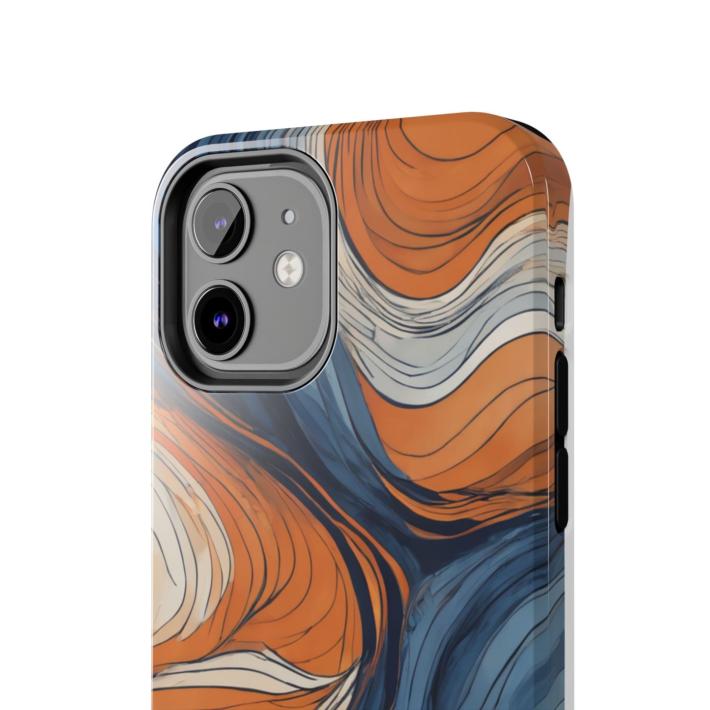 Artistic Tough Phone Case - Vibrant Abstract  Waves Design - for iPhone