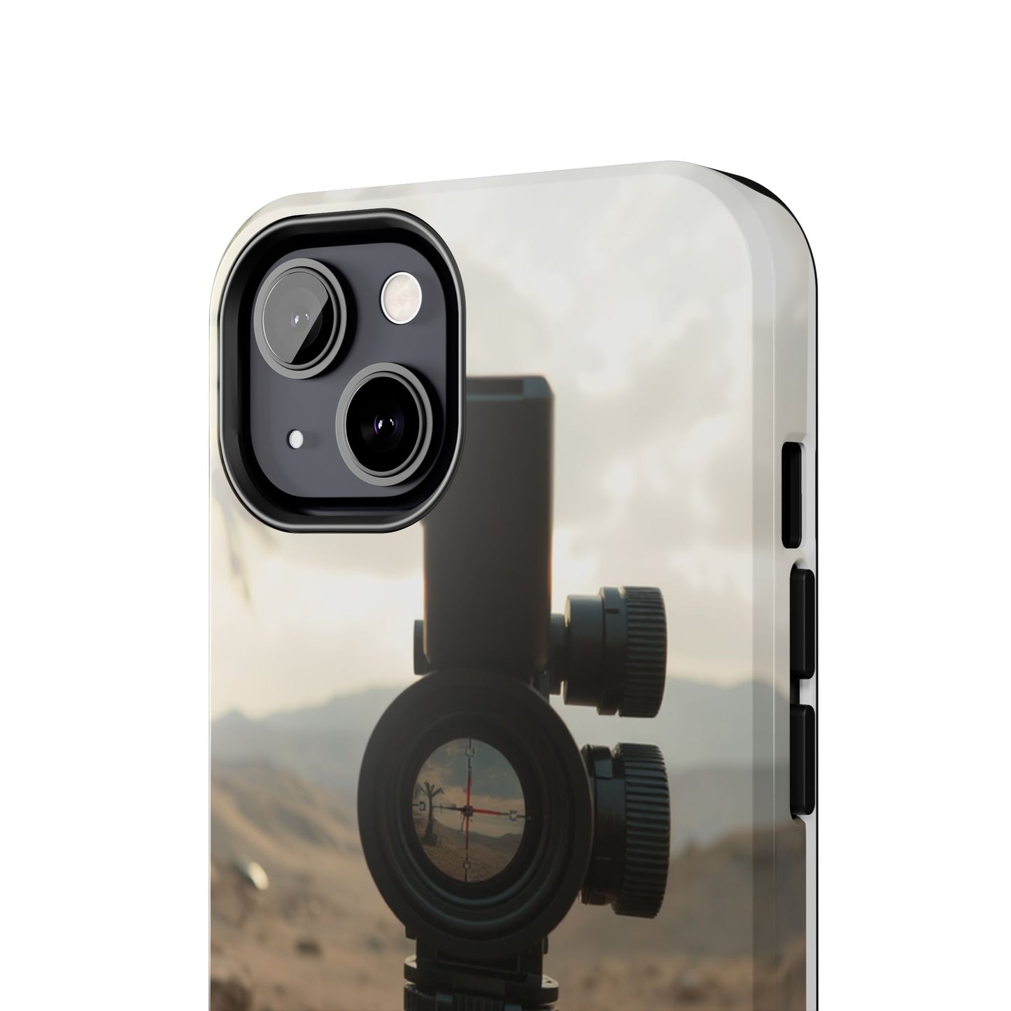 Tough Phone Case with Sniper Scope Design - Durable & Stylish Protection for Outdoors Enthusiasts