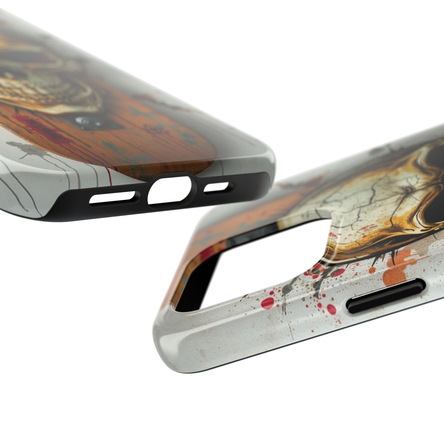 Edgy Skull Tough Phone Case - Durable Protection for Skateboard Enthusiasts