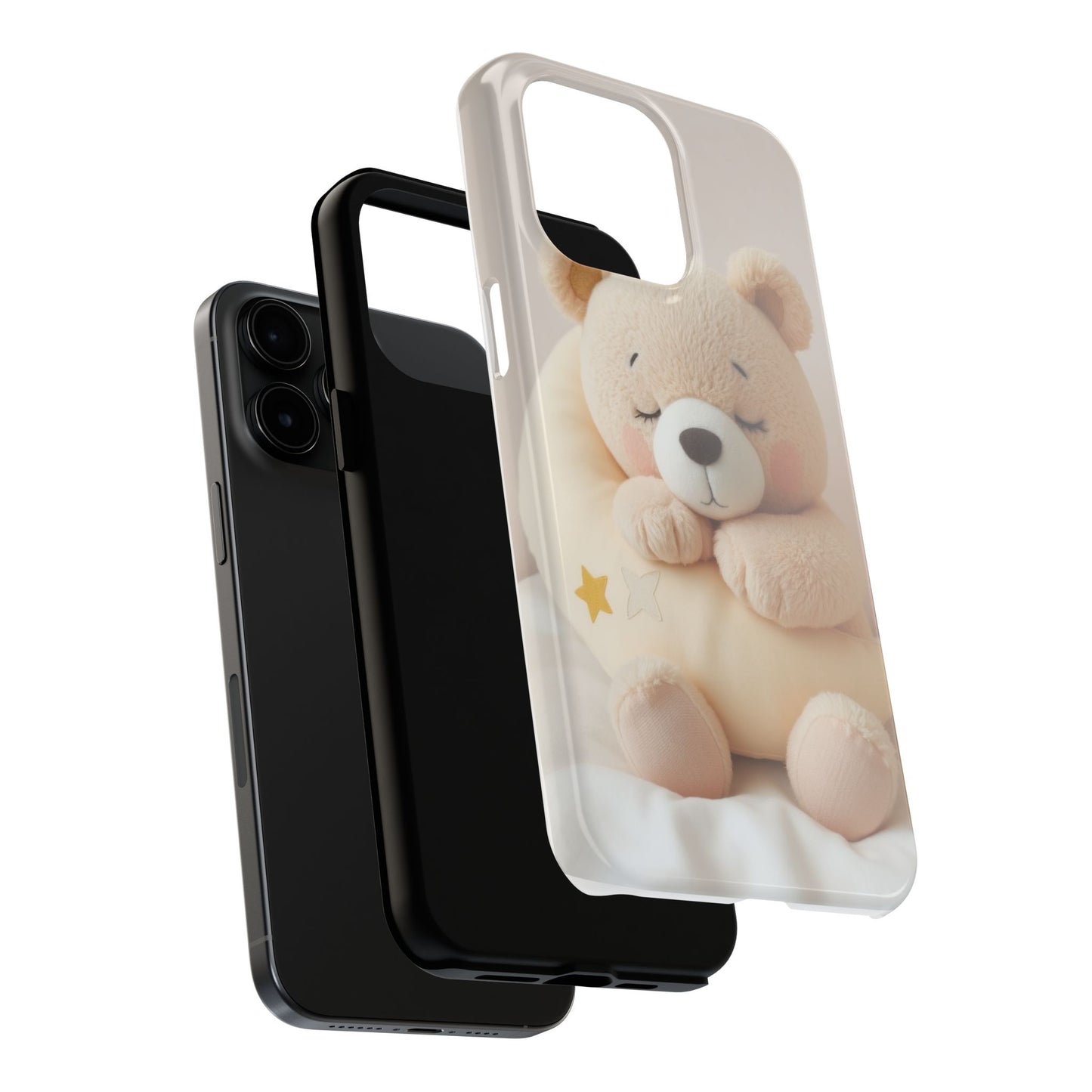 Cute Bear Tough Phone Case - Adorable Baby Animal Design for Kids & Adults