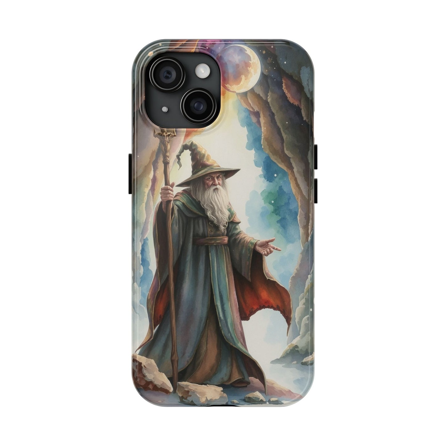 Magical Wizard Phone Case - Tough, Durable Phone Cover for Fantasy Lovers, Geek Gift, Unique Design, Celestial Phone Accessory