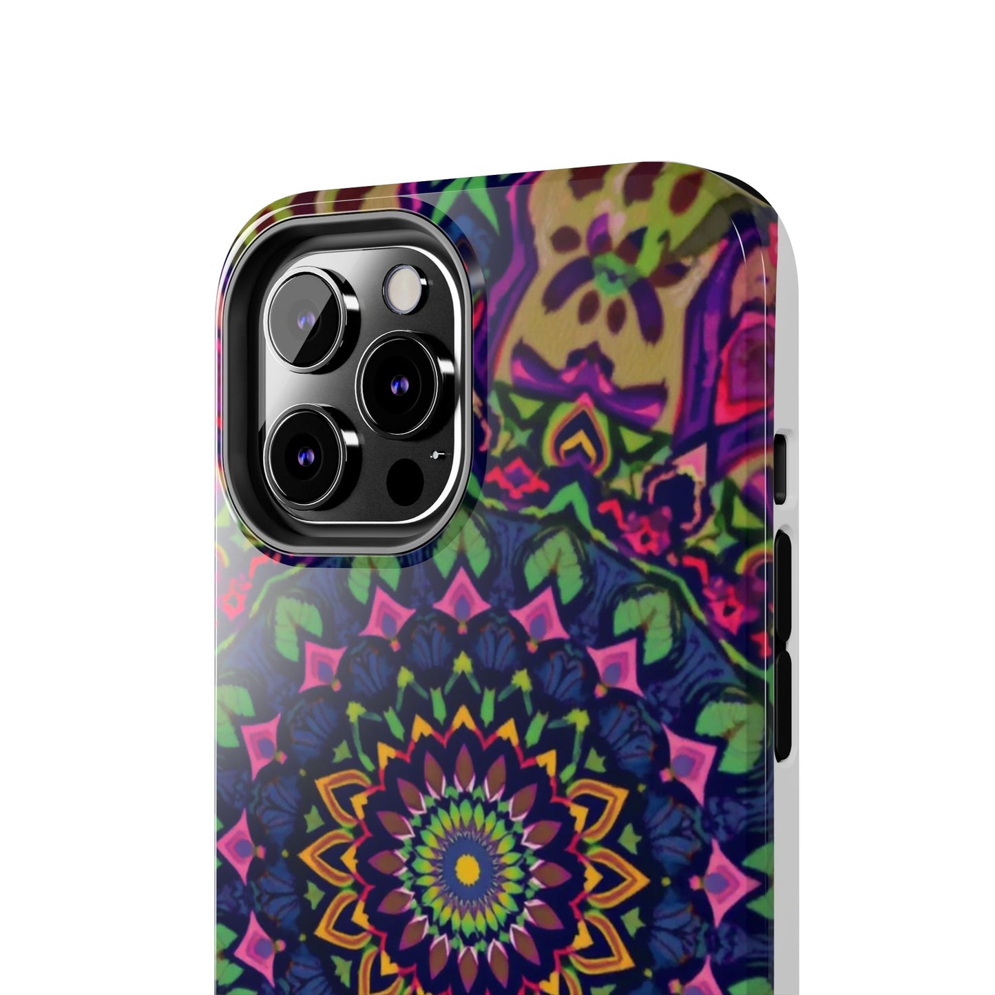Vibrant Mandala Tough Phone Case - Colorful, Purple Fusion, Durable Protection for Your Device - for iPhone