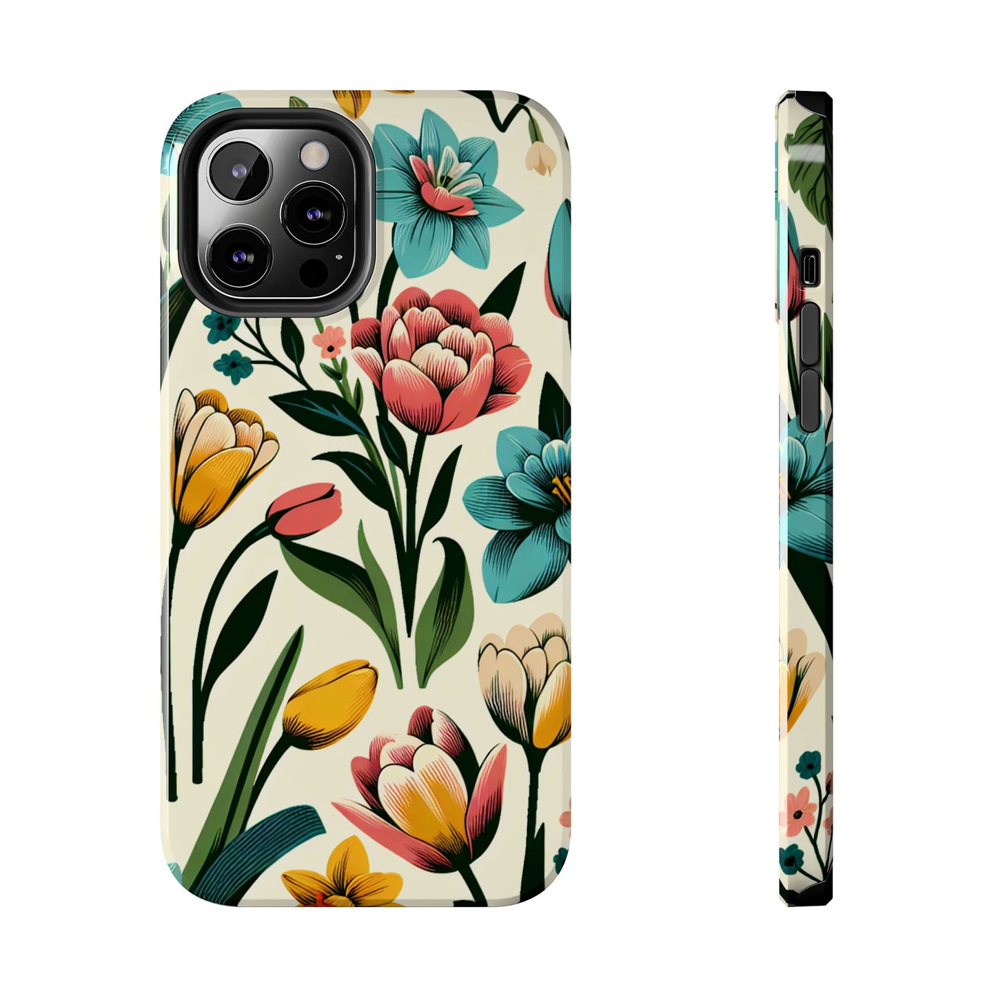 Floral Tough Phone Case - Vibrant Flower Design for Stylish Protection - for iPhone