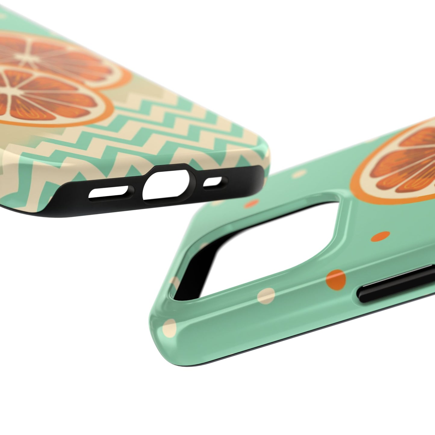 Citrus Vibe Tough Phone Case - Fun Orange Slice Design