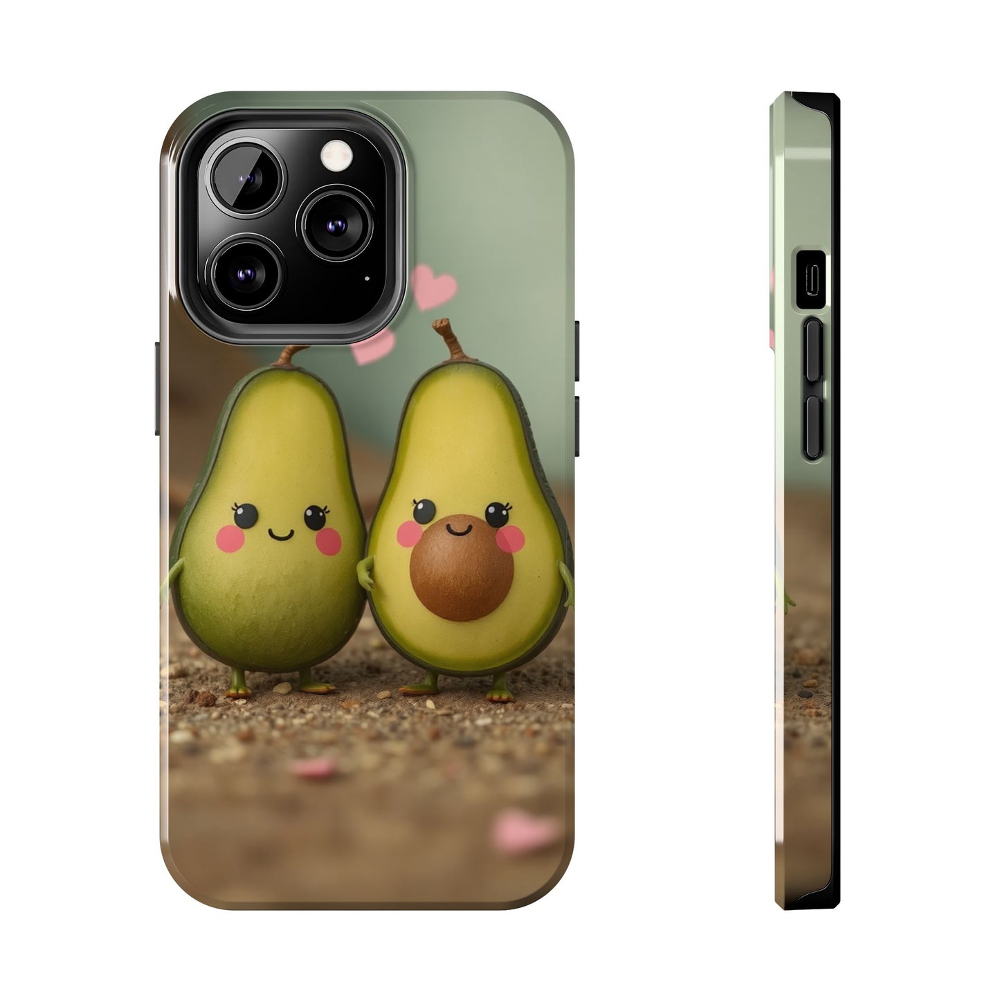 Cute Avocado Phone Case, Funny Tough Case, Quirky Phone Accessory, Gifts for Foodies, Valentine's Day Present