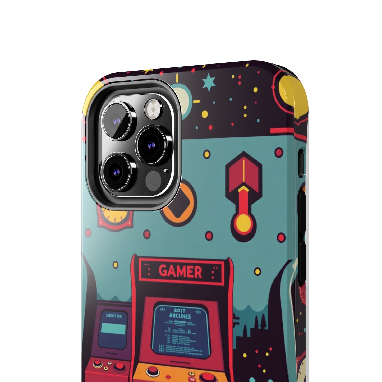 Retro Gamer Tough Phone Case - Vibrant Arcade Design for Gaming Enthusiasts - for iPhone