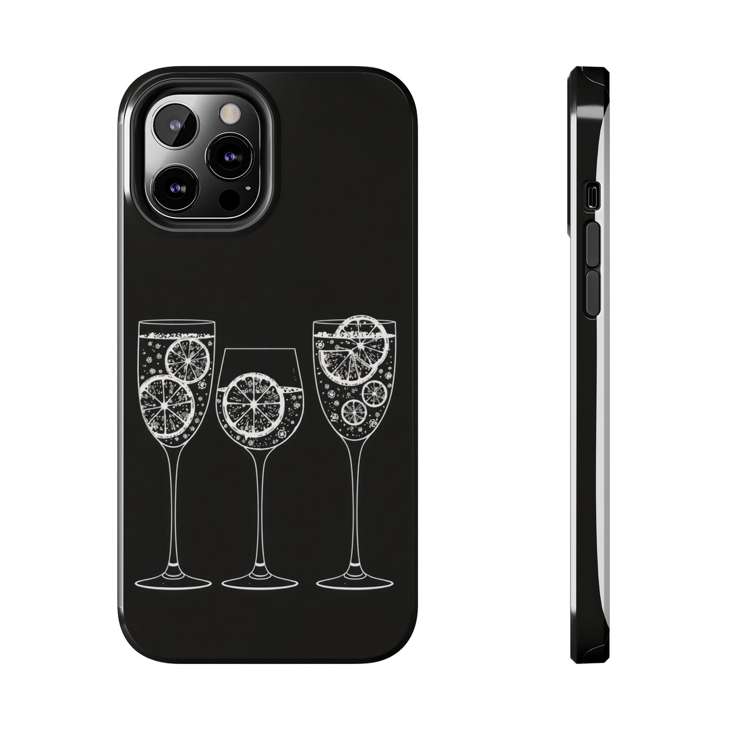 Stylish Tough Phone Cases with Citrus Glass Design, Protective Cases for Parties, Summer Events, and Everyday Use