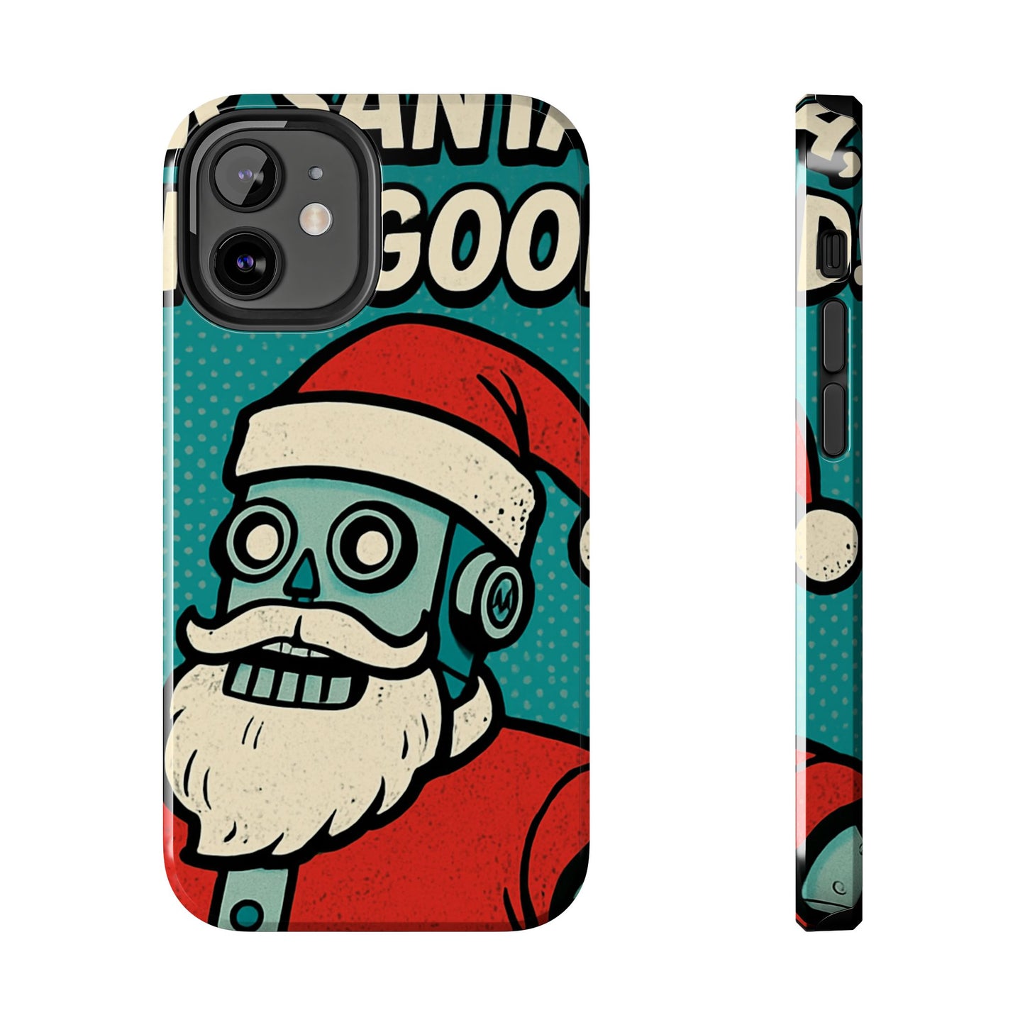 Santa Robot Phone Case - Durable Tough Design for Holidays