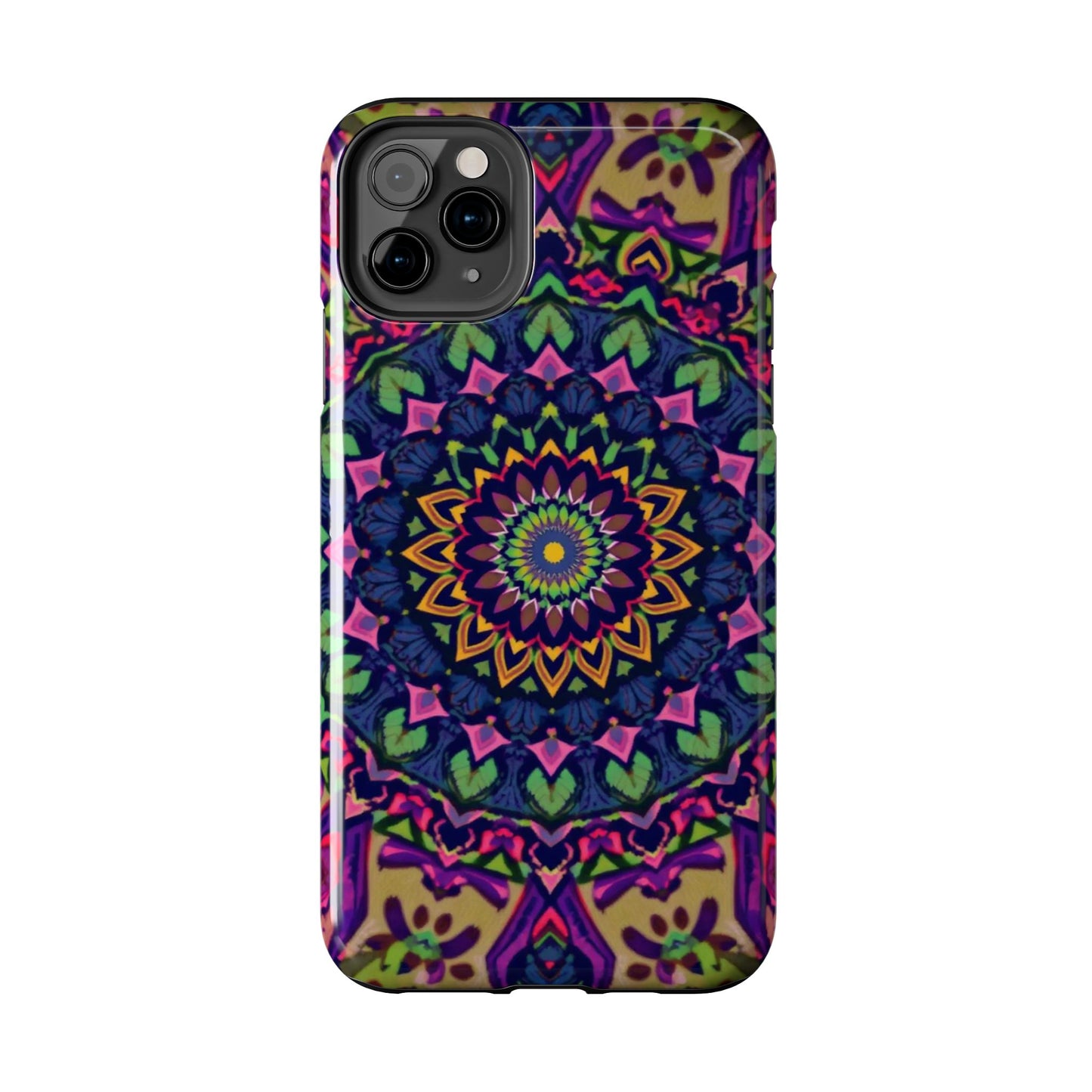 Vibrant Mandala Tough Phone Case - Colorful, Purple Fusion, Durable Protection for Your Device - for iPhone