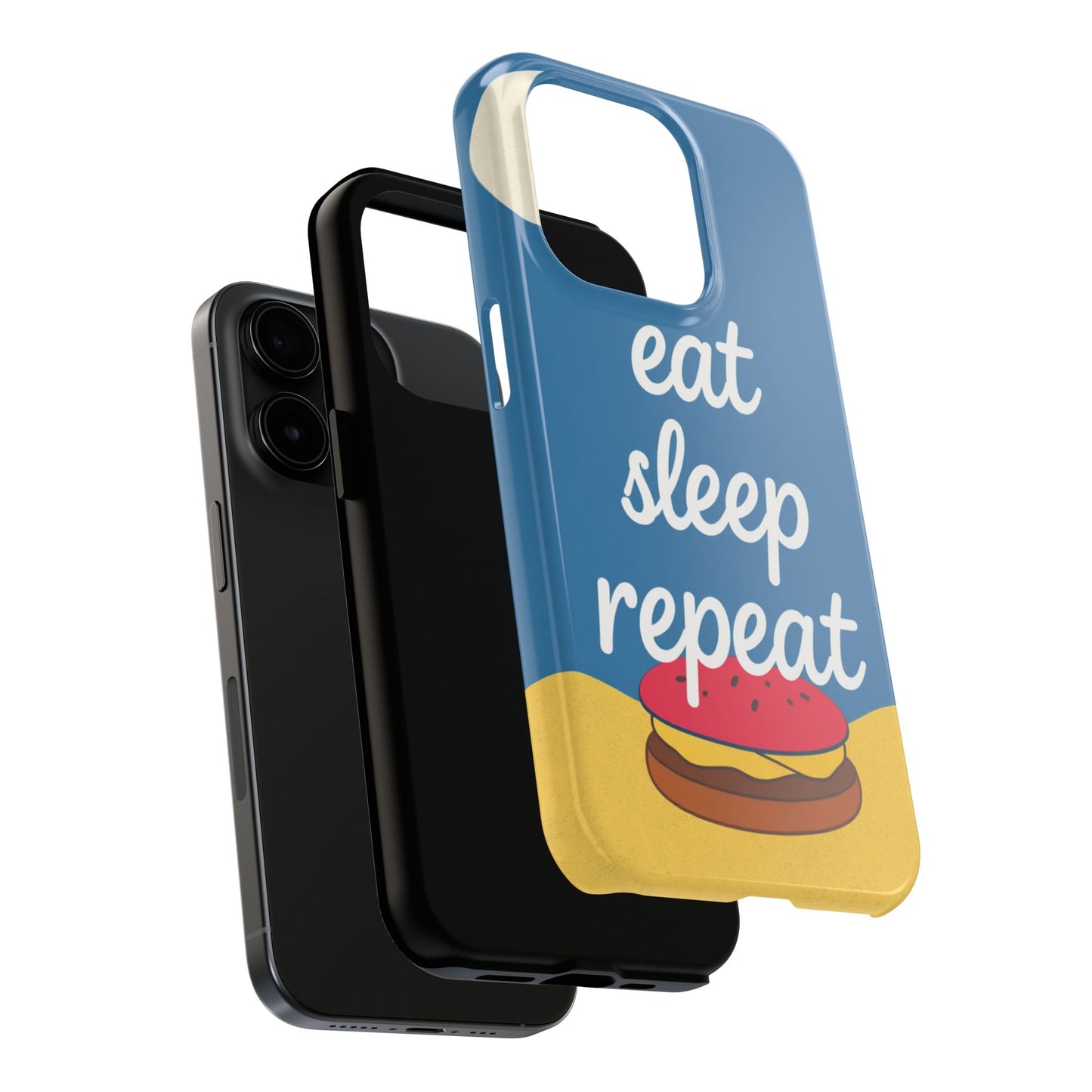 Eat, Sleep, Repeat Phone Case – Fun & Durable Tough Phone Cases for Food Lovers