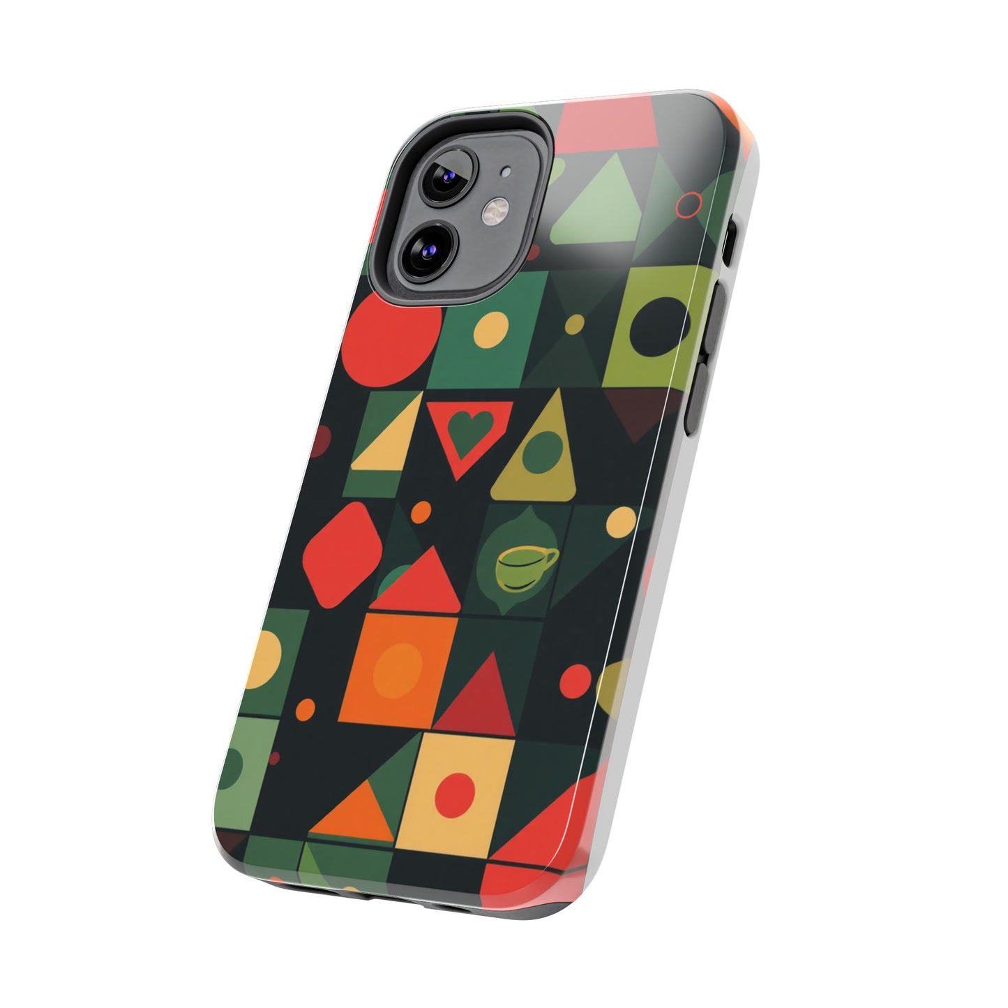Vibrant Geometric Tough Phone Cases – Stylish Protection for Trendsetters - for iPhone