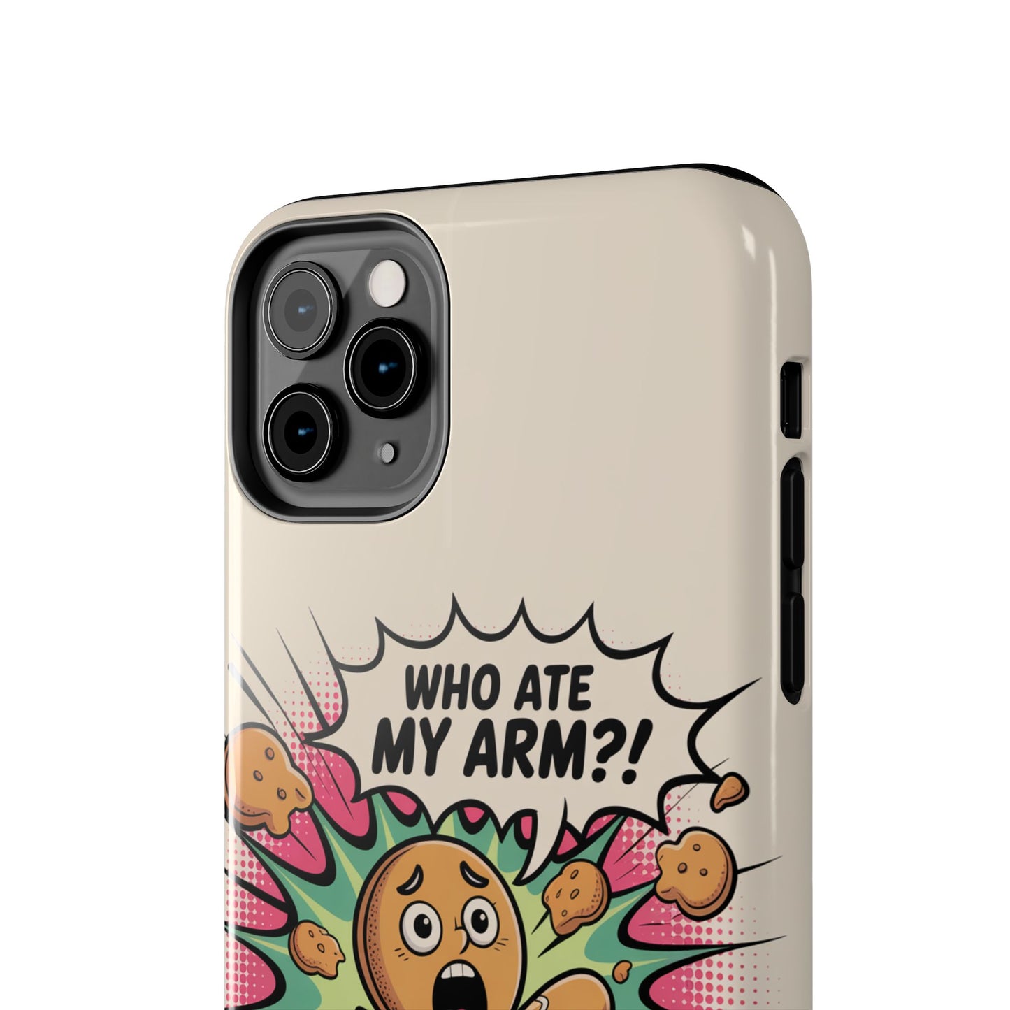 Funny Gingerbread Man Phone Case - Who Ate My Arm? Tough Protection