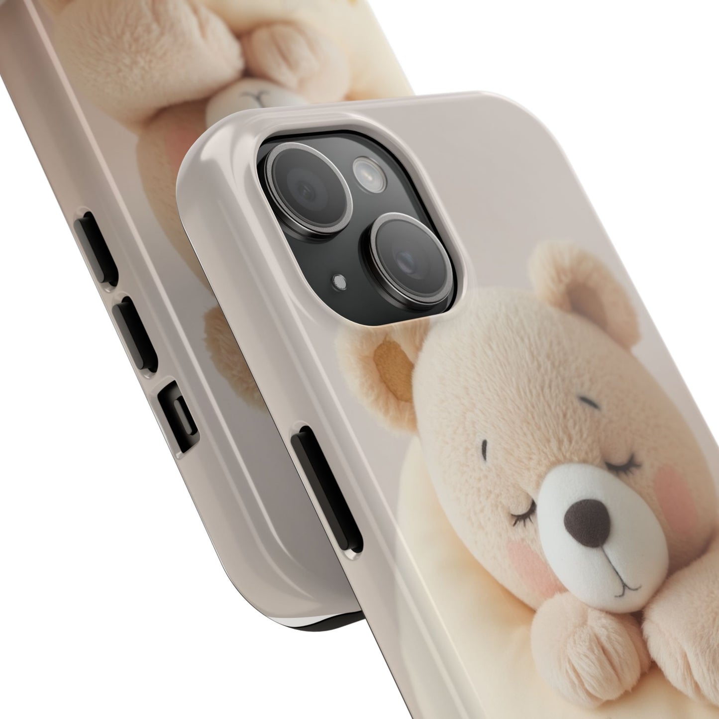 Cute Bear Tough Phone Case - Adorable Baby Animal Design for Kids & Adults