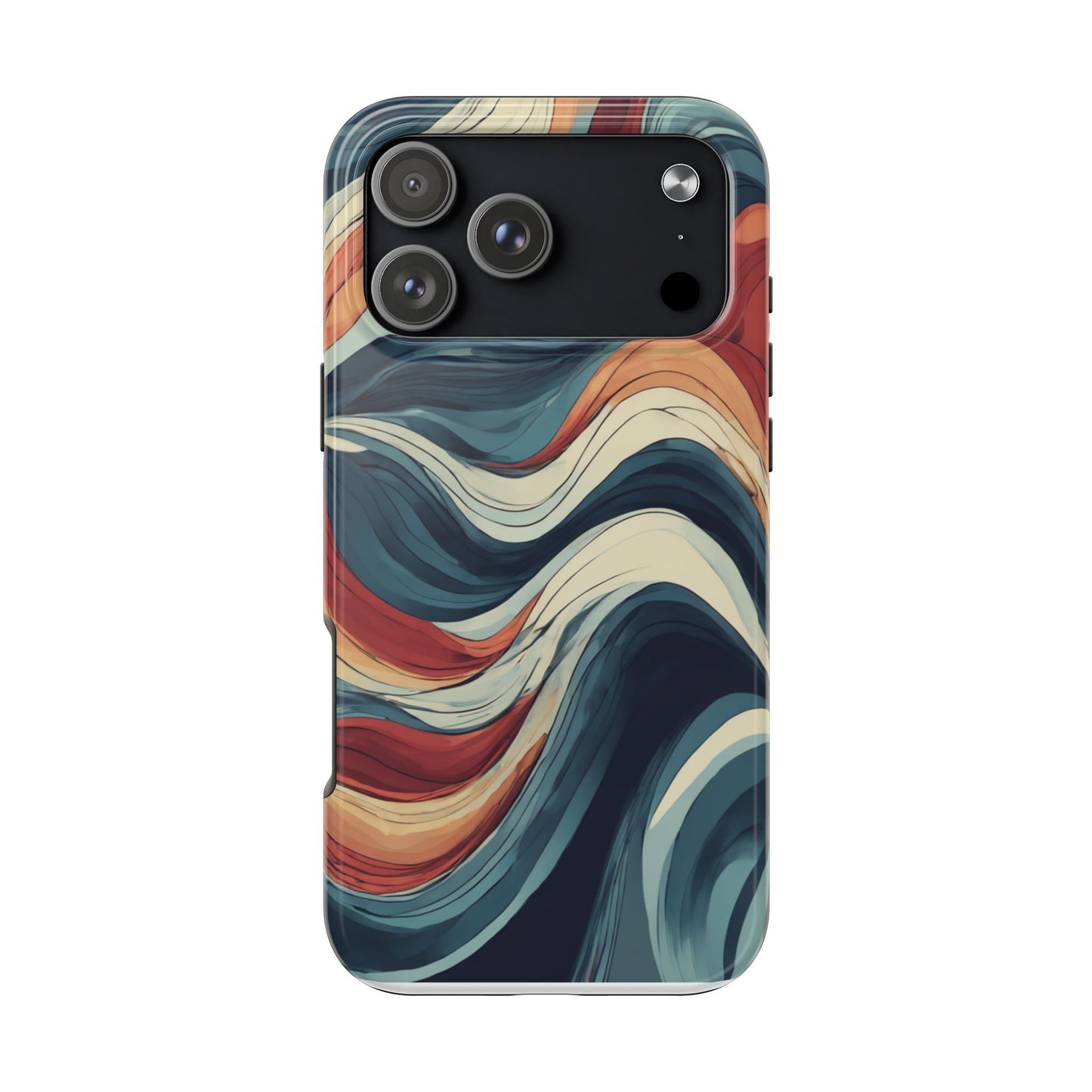Abstract Wave Tough Phone Case | Stylish Protection for Daily Use - for iPhone