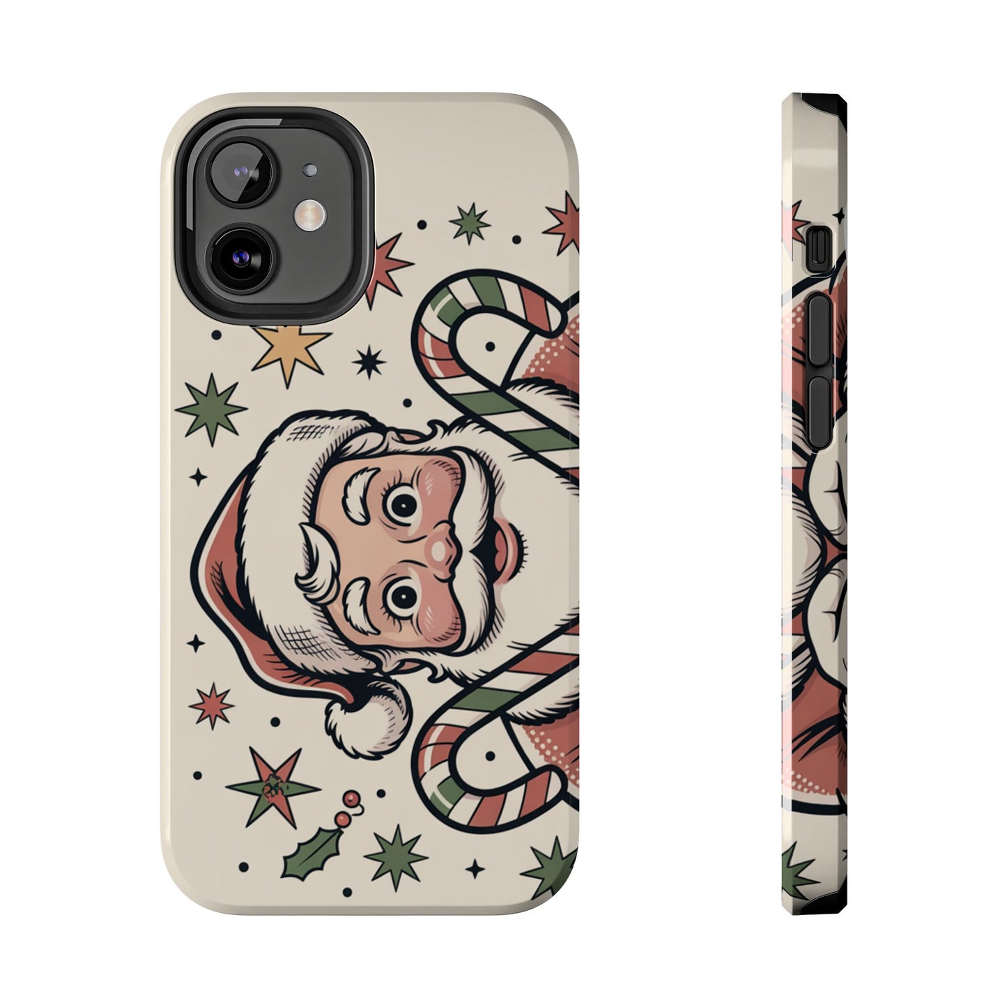 Retro Santa Tough Phone Case - Festive Holiday Design