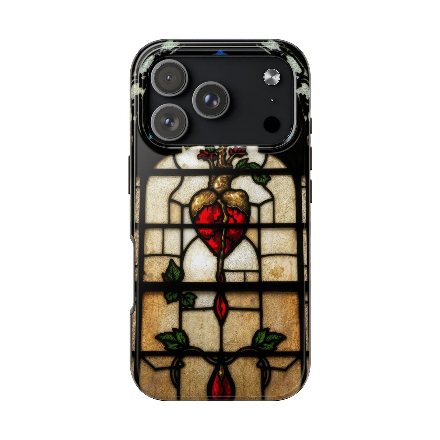 Stained Glass Heart Tough Phone Case - Unique Design for Protection & Style