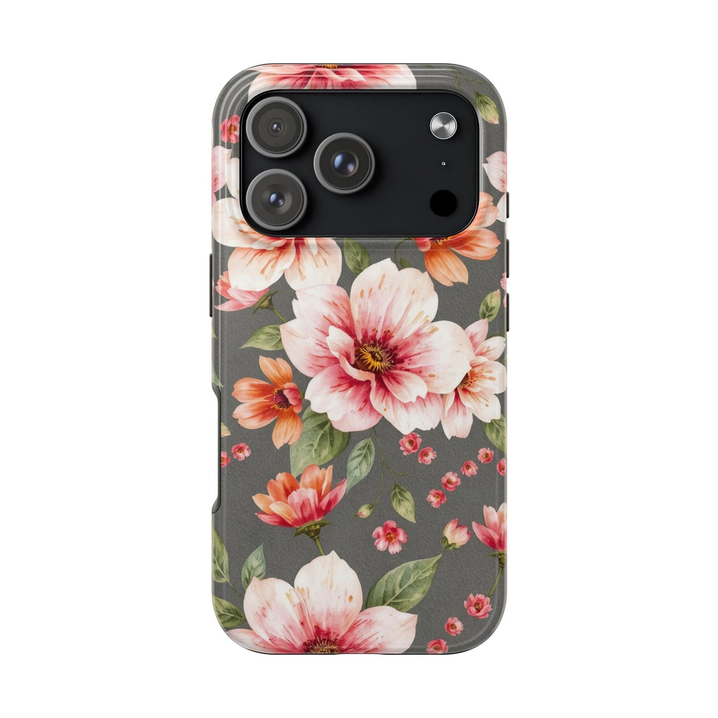 Floral Pink Tough Phone Case - Stylish & Durable Floral Design - for iPhone