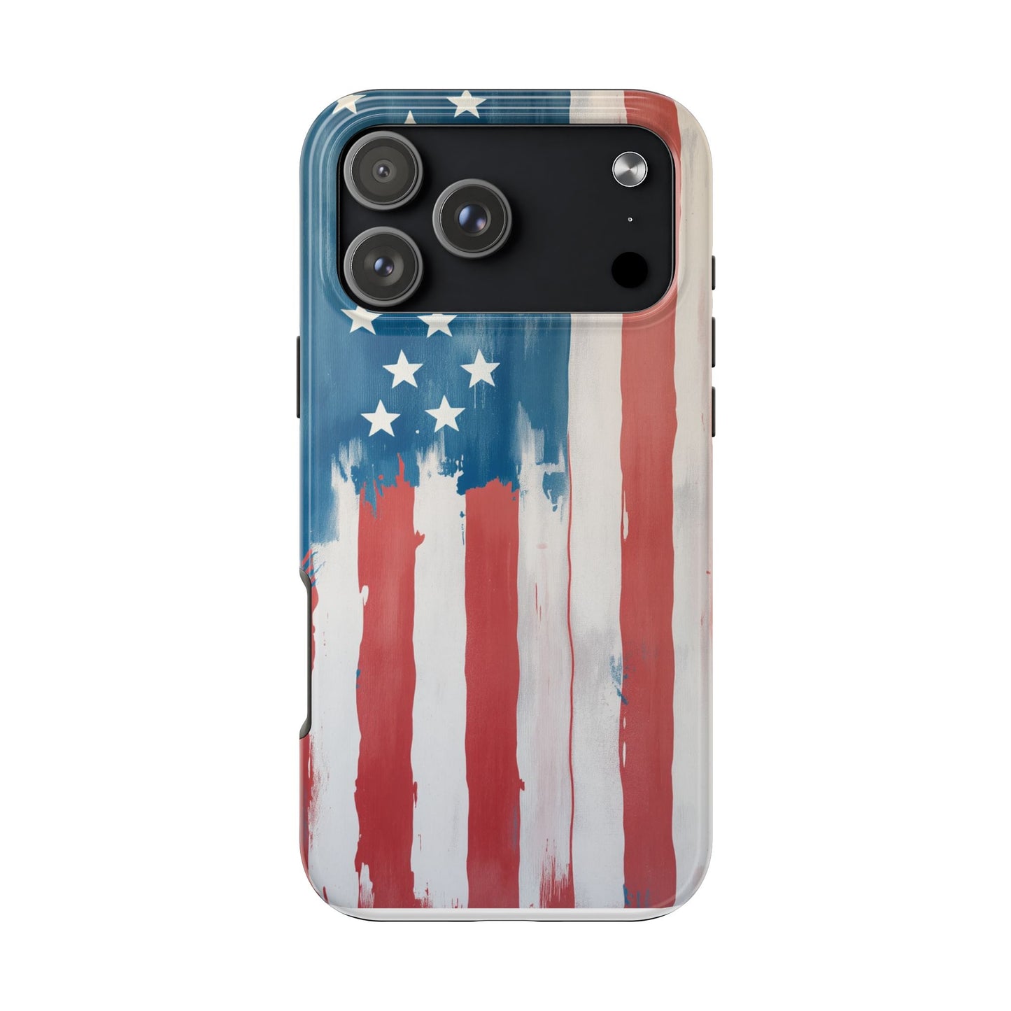 Patriotic Tough Phone Cases - Abstract USA Flag Design for Durable Protection - for iPhone
