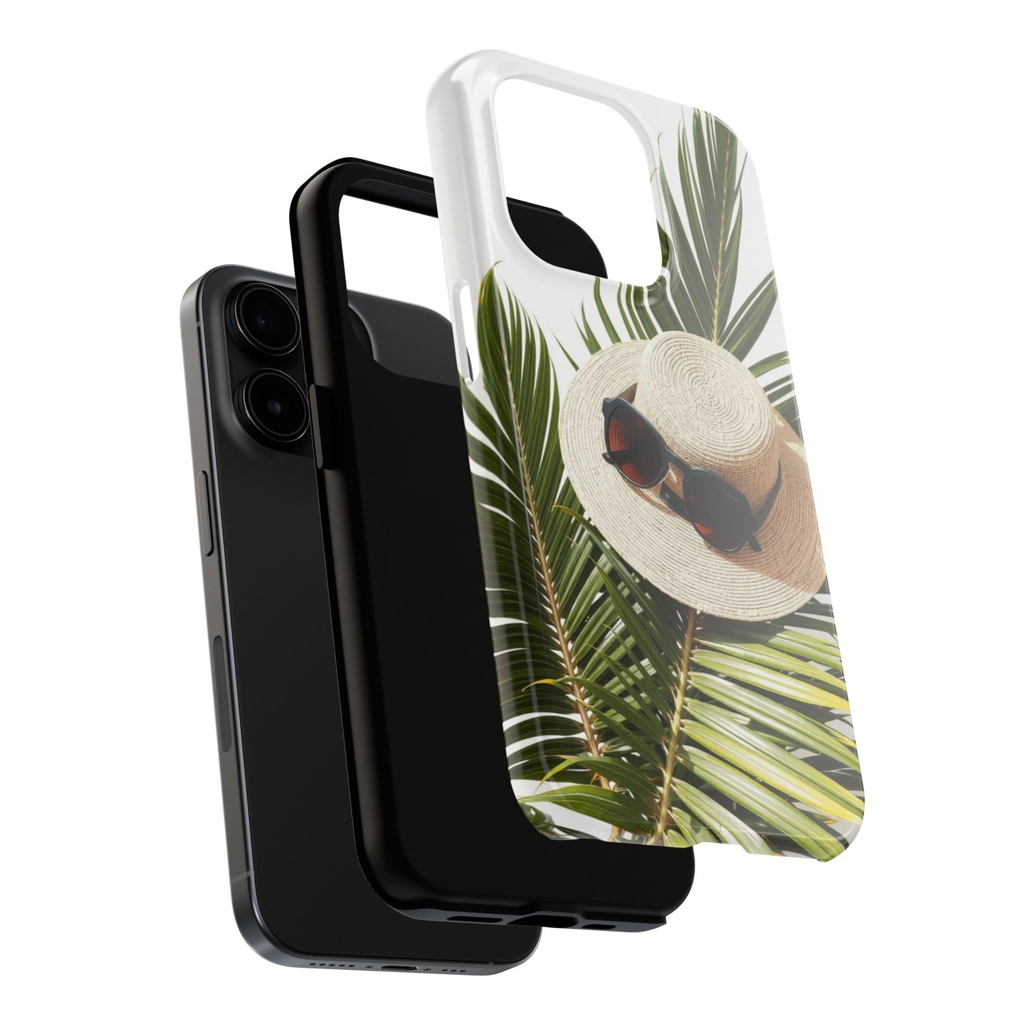Tropical Phone Case - Summer Vibes with Hat & Sunglasses Design