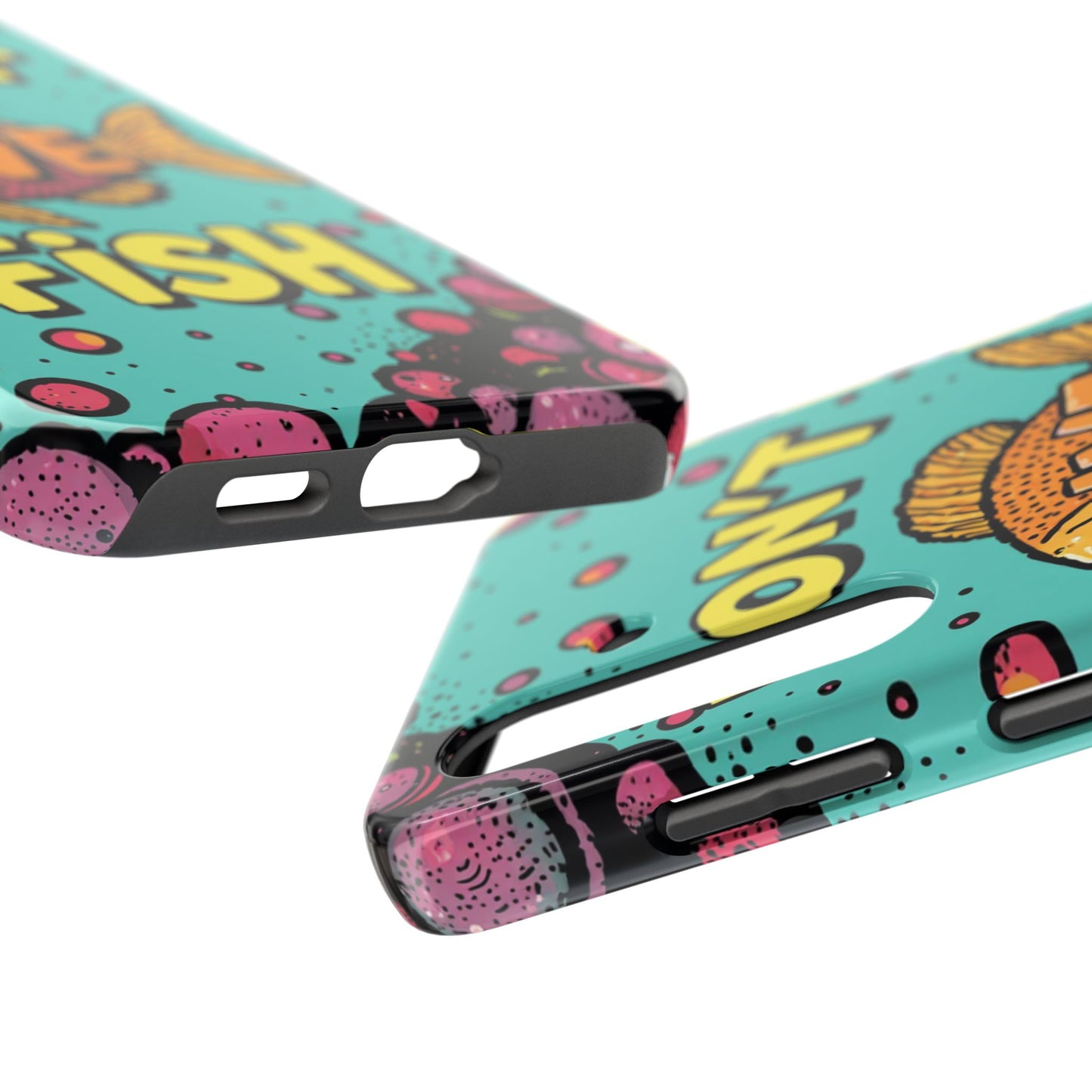 Catchy Fish-Themed Tough Phone Cases, Unique Gift for Fish Lovers, Durable Protection for Phones, Fun Aquatic Design, Ideal for Holidays