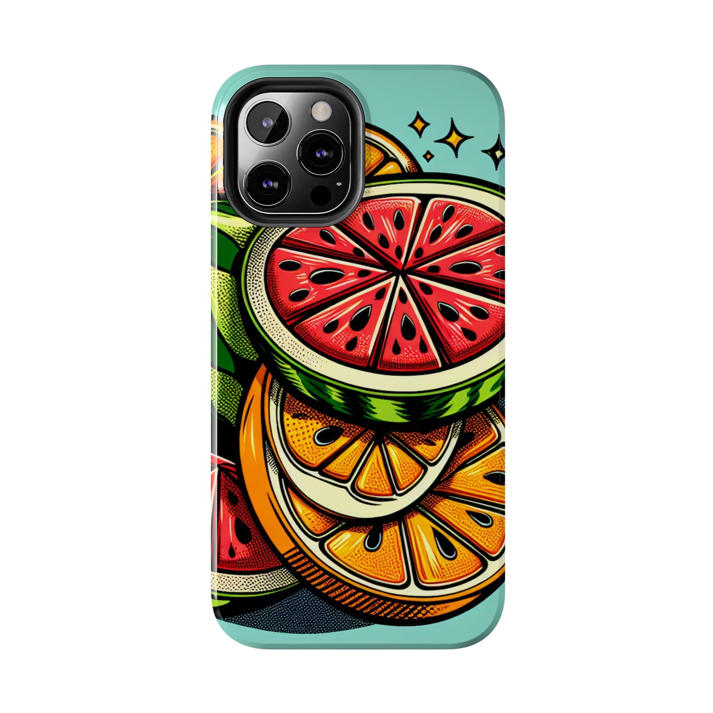 Vibrant Citrus Tough Phone Case - Fruit Slice Design - for iPhone