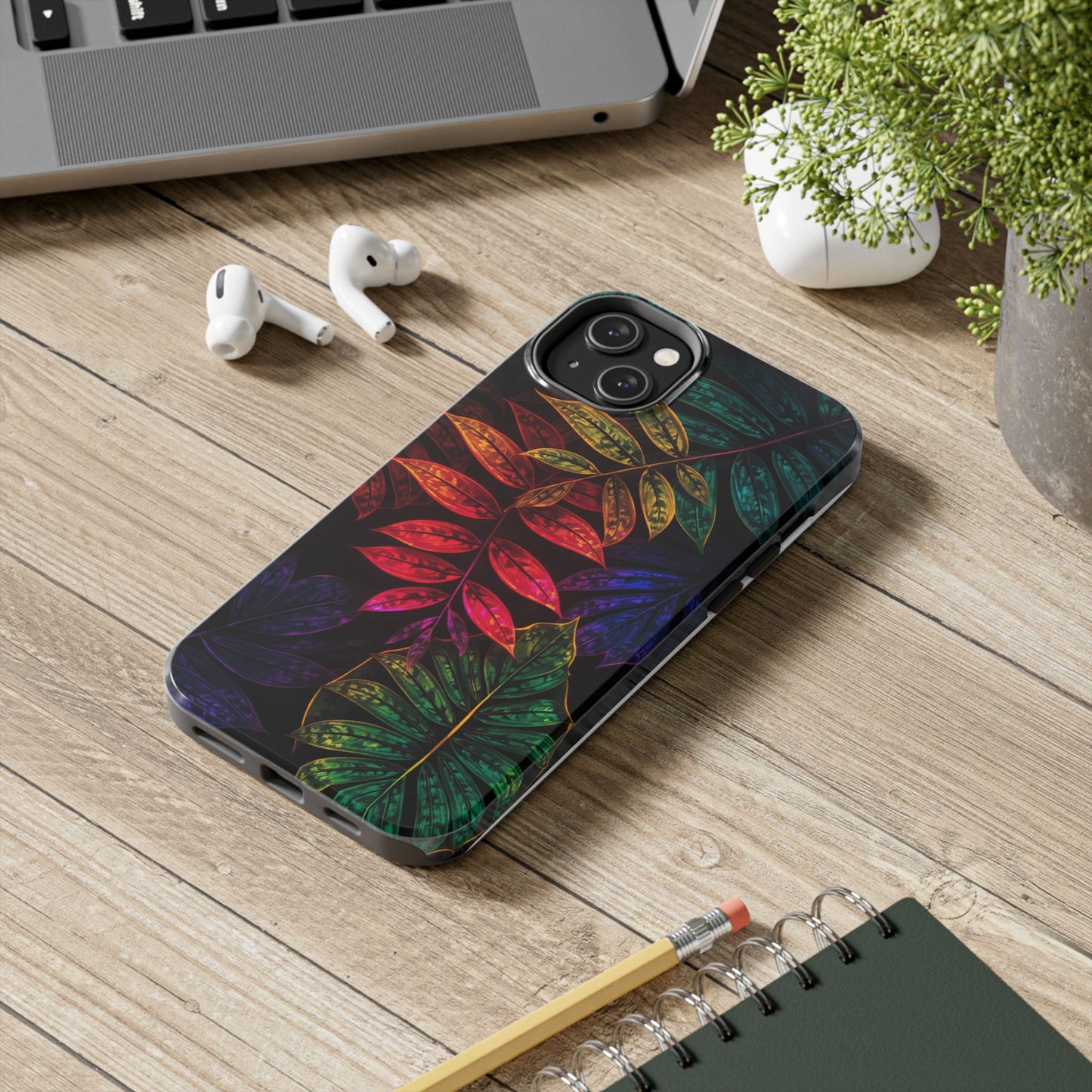 Vibrant Tropical Leaf Tough Phone Case