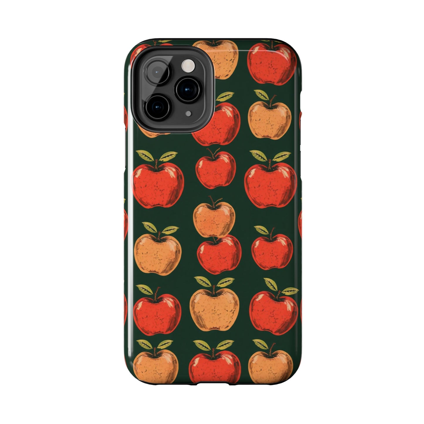 Apple Retro Pattern Tough Phone Case - Durable, Stylish, and Protective for Everyday Use - for iPhone