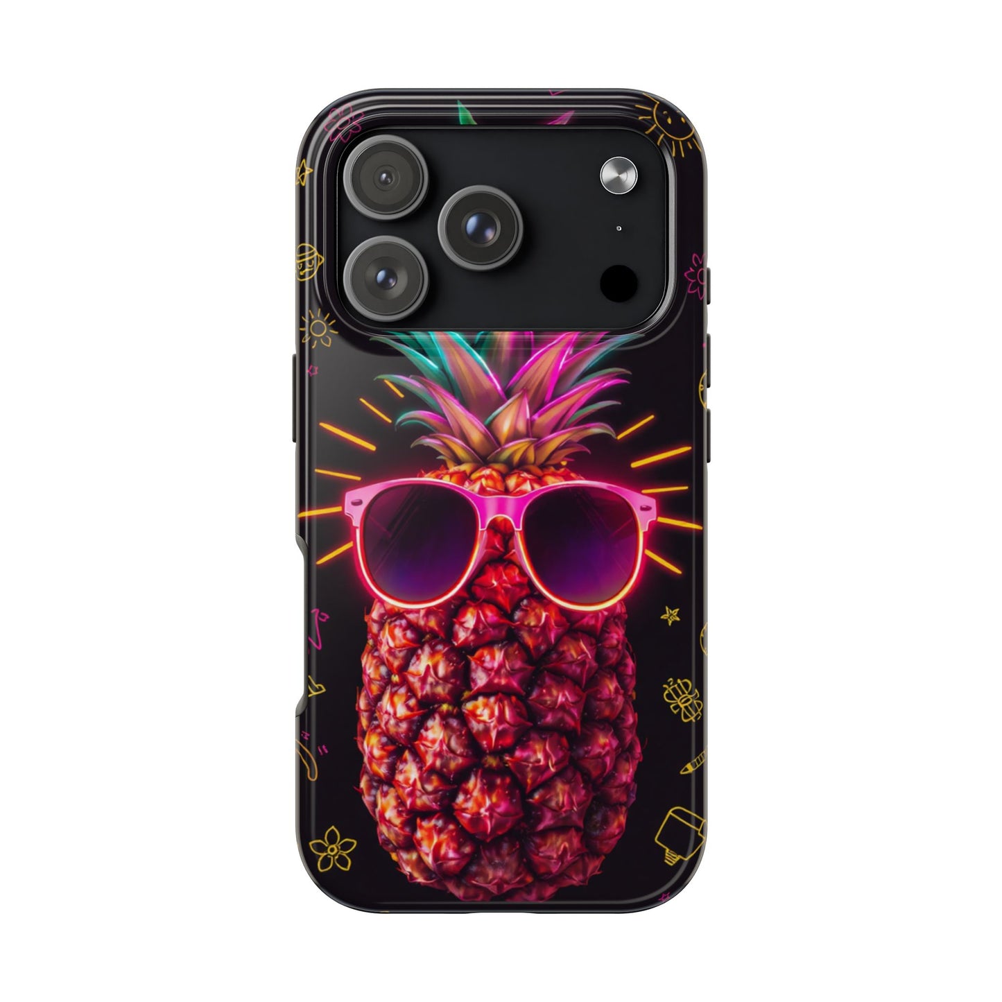 Tough Pineapple Phone Case - Cool, Vibrant Design Perfect for Summer Vibes