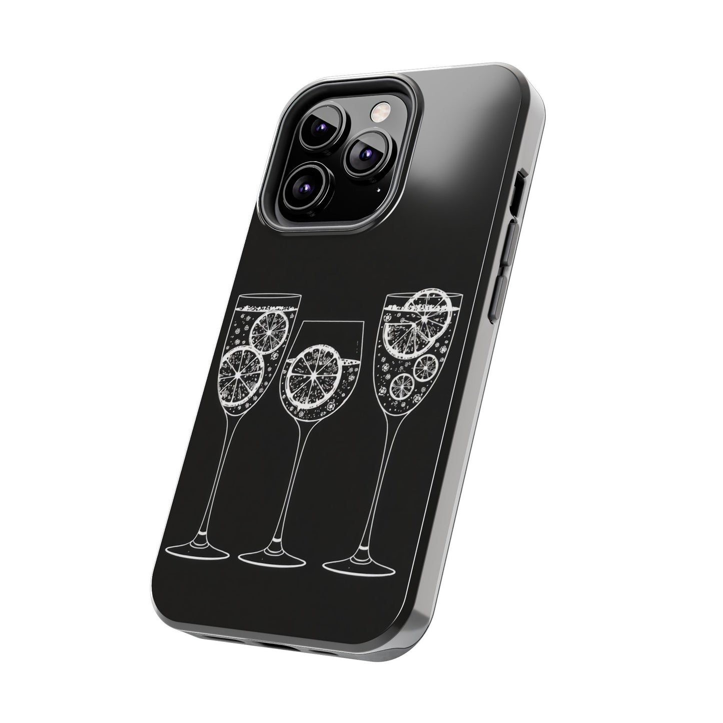 Stylish Tough Phone Cases with Citrus Glass Design, Protective Cases for Parties, Summer Events, and Everyday Use