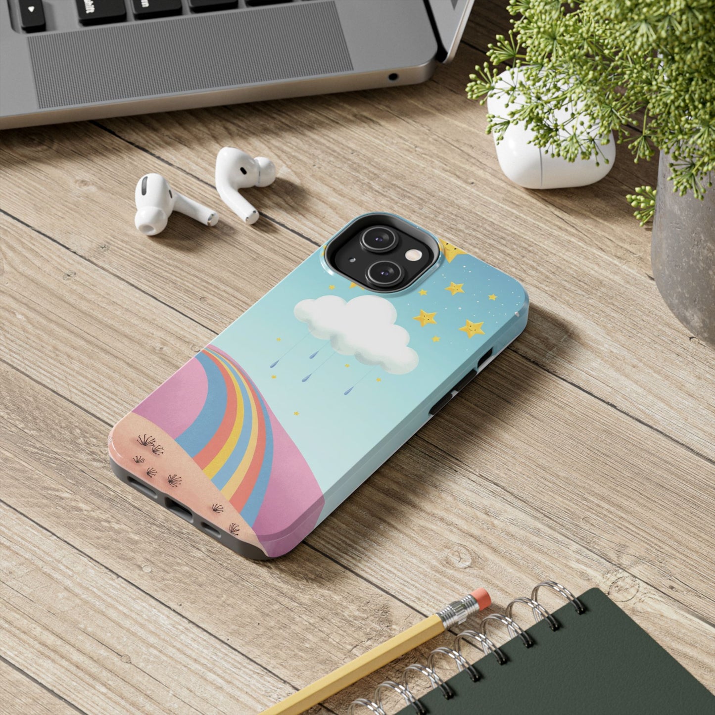 Colorful Rainbow Phone Case - Durable Tough Design for Adventurers