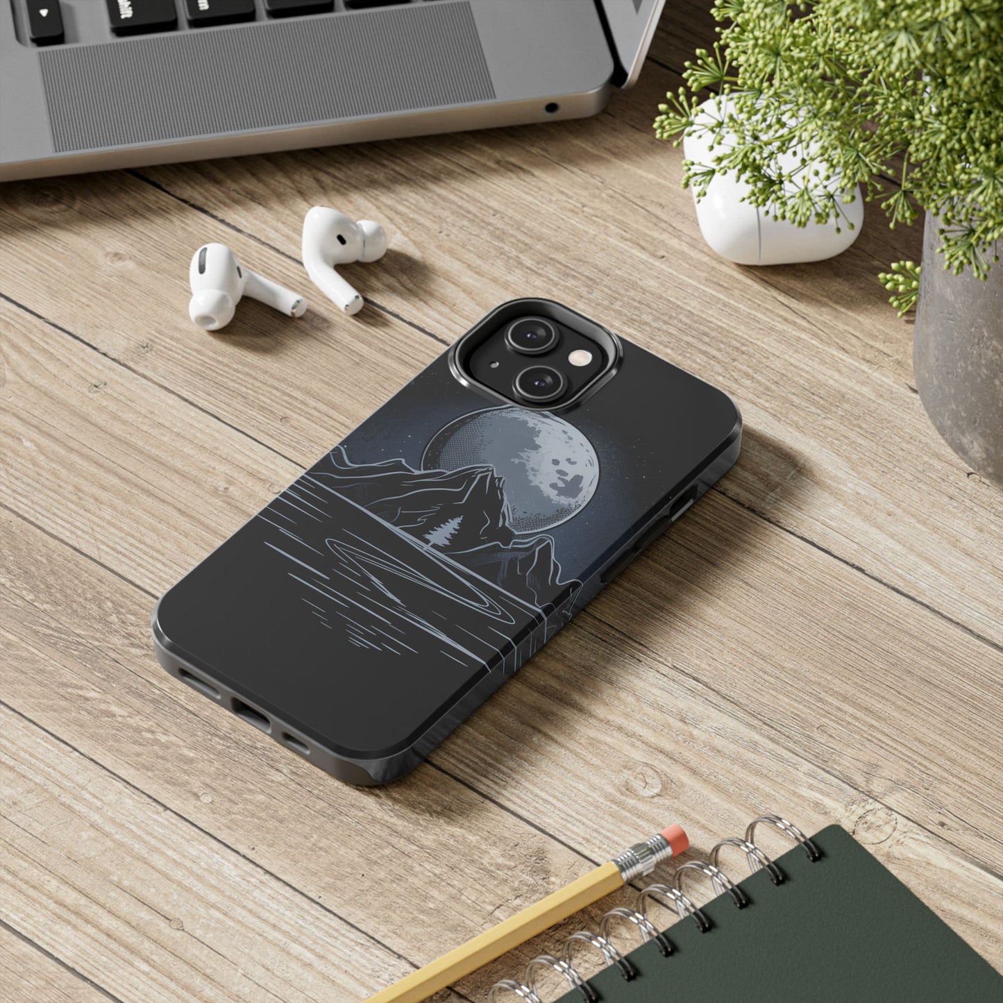 Moonlit Mountain Tough Phone Case Dark Fantasy