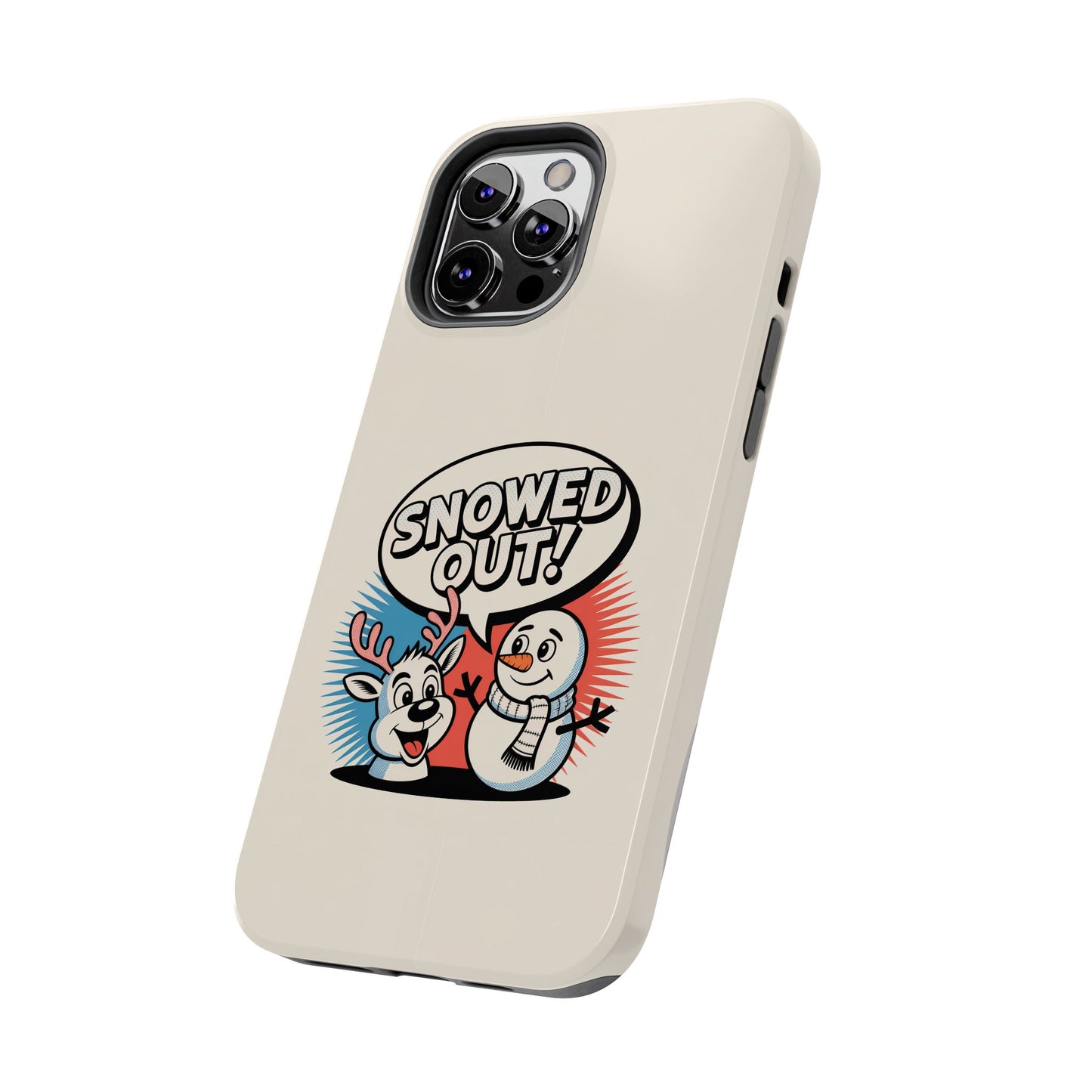 Snowman & Reindeer Tough Phone Case - Snowed Out Holiday Design