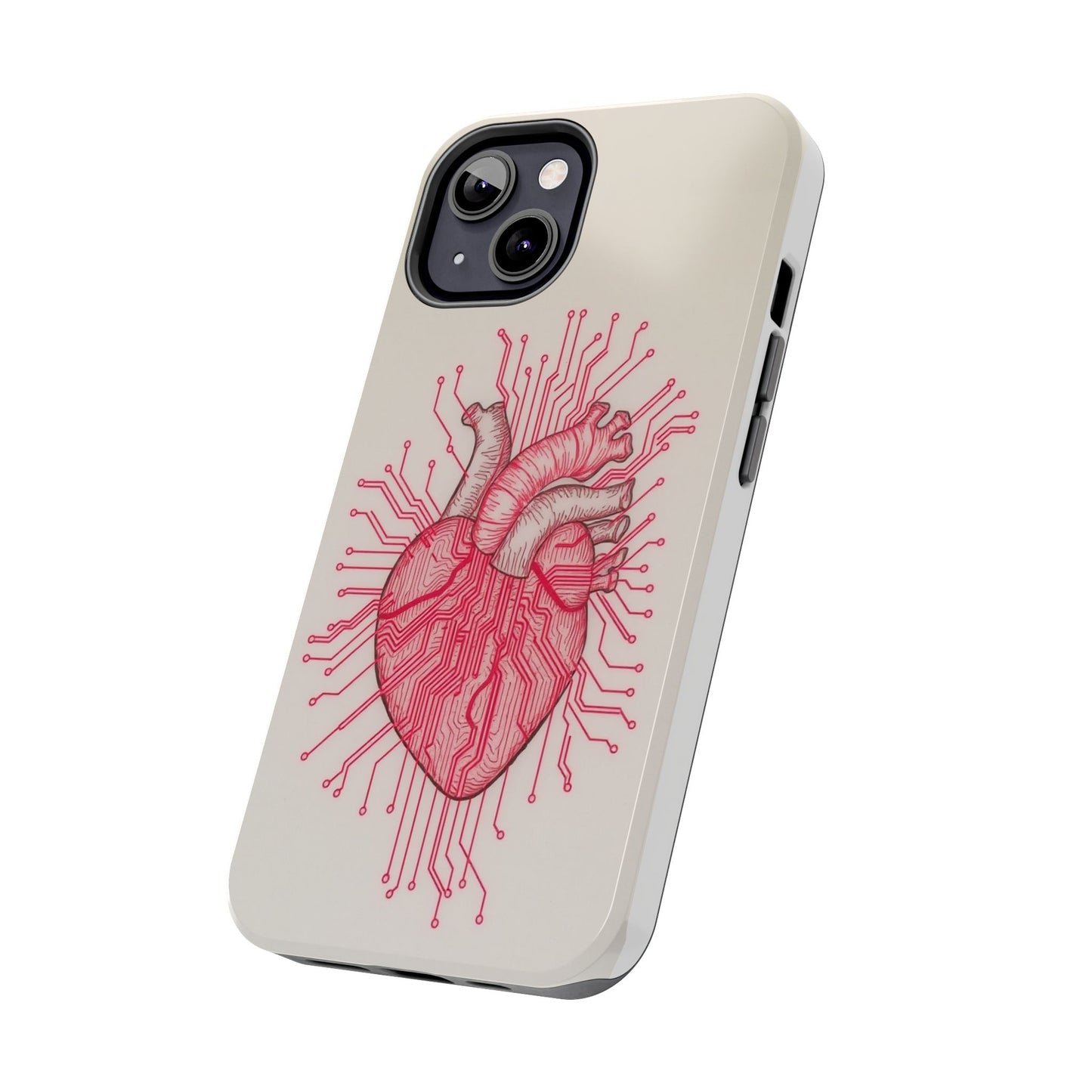 Heart Circuit Tough Phone Case – Unique Tech-Inspired Design for Tech Lovers