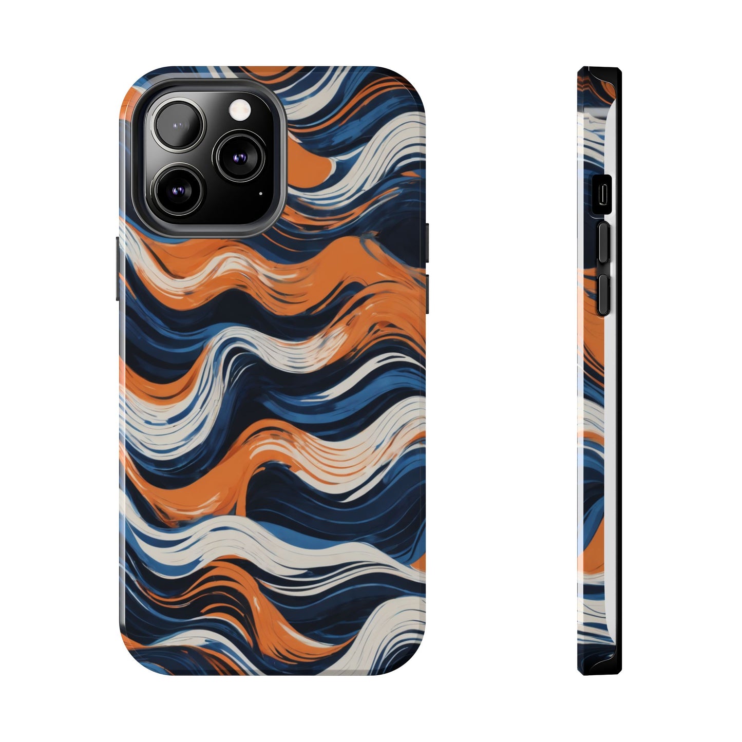 Wave Pattern Tough Phone Case - Stylish and Durable for Modern Lifestyle - for iPhone