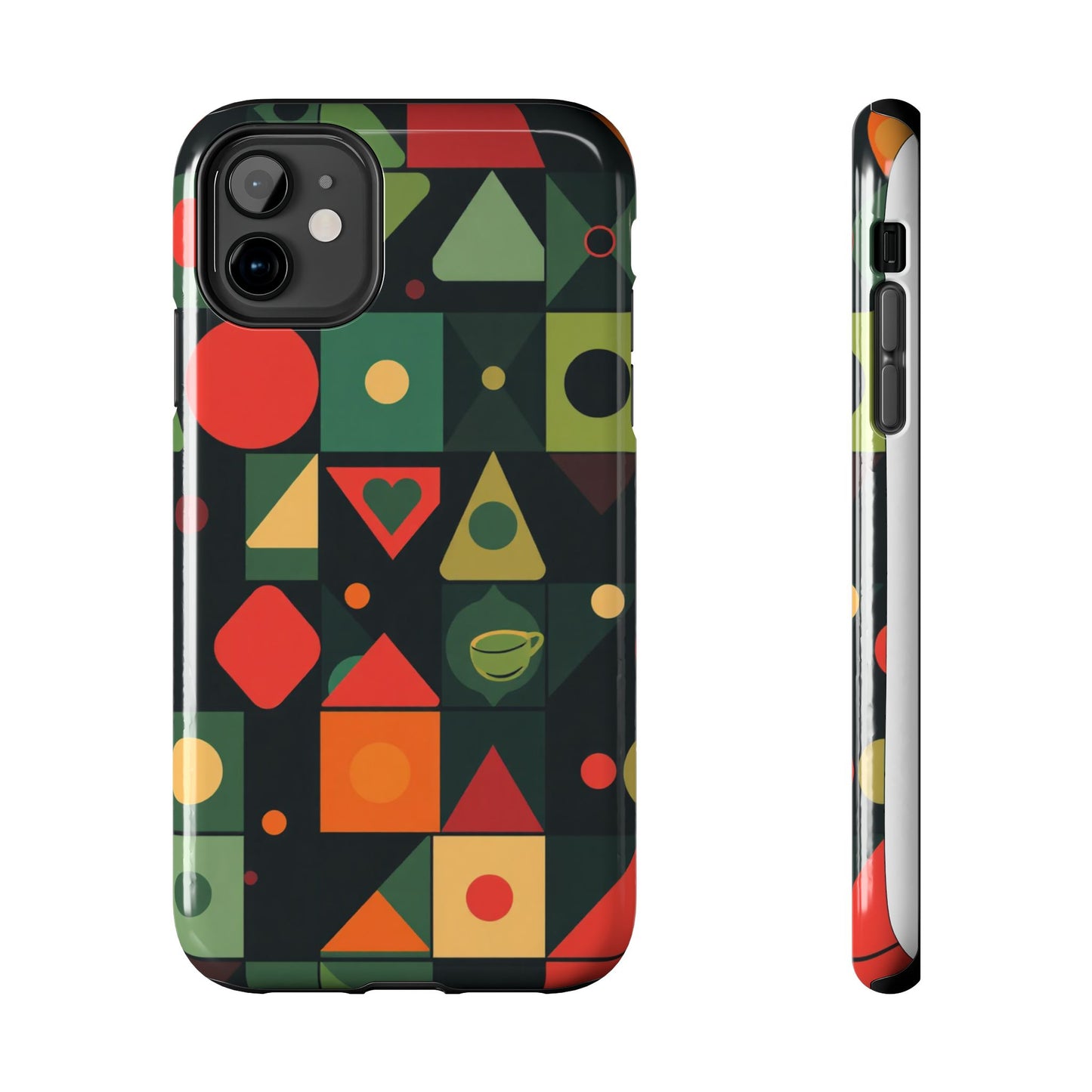 Vibrant Geometric Tough Phone Cases – Stylish Protection for Trendsetters - for iPhone