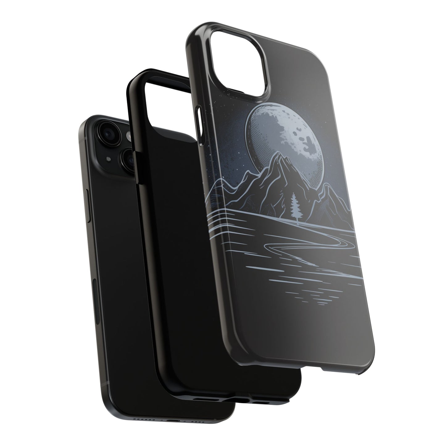 Moonlit Mountain Tough Phone Case Dark Fantasy